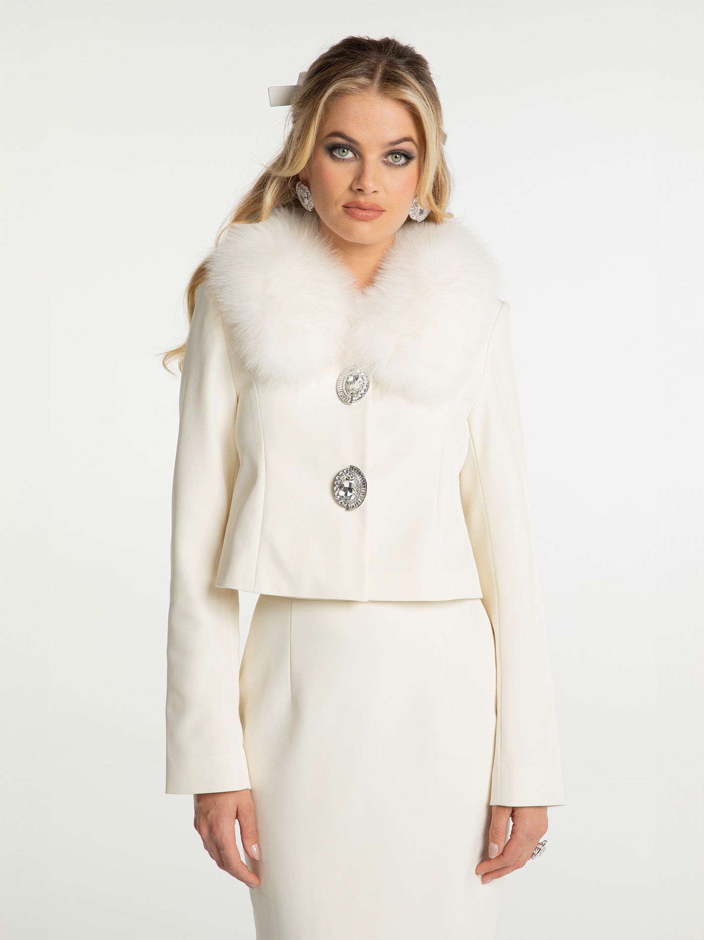 Shop Nana Jacqueline Claira Fur Collar (off White)