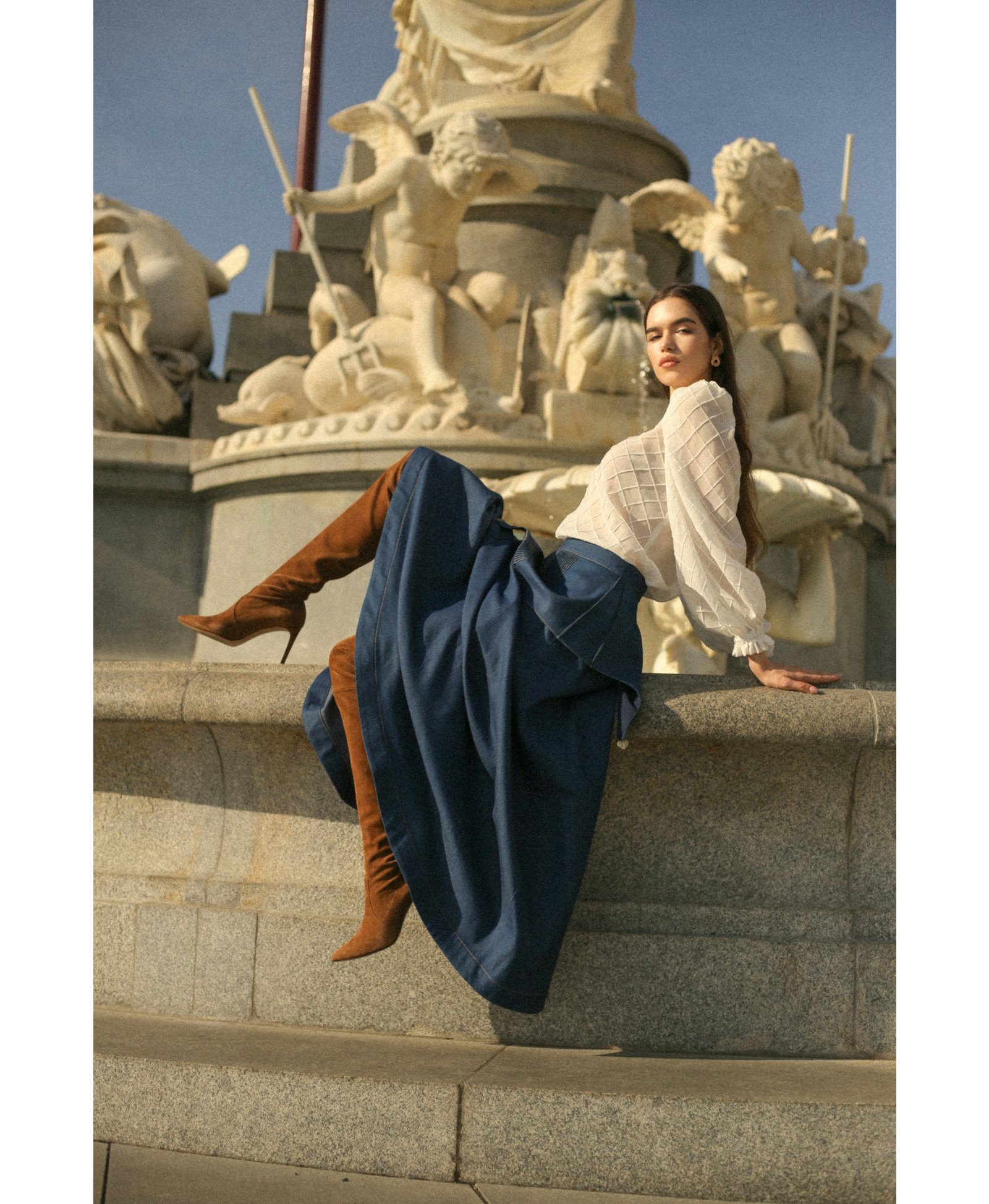 CHIFFON BLOUSE with decorations made by Guranda