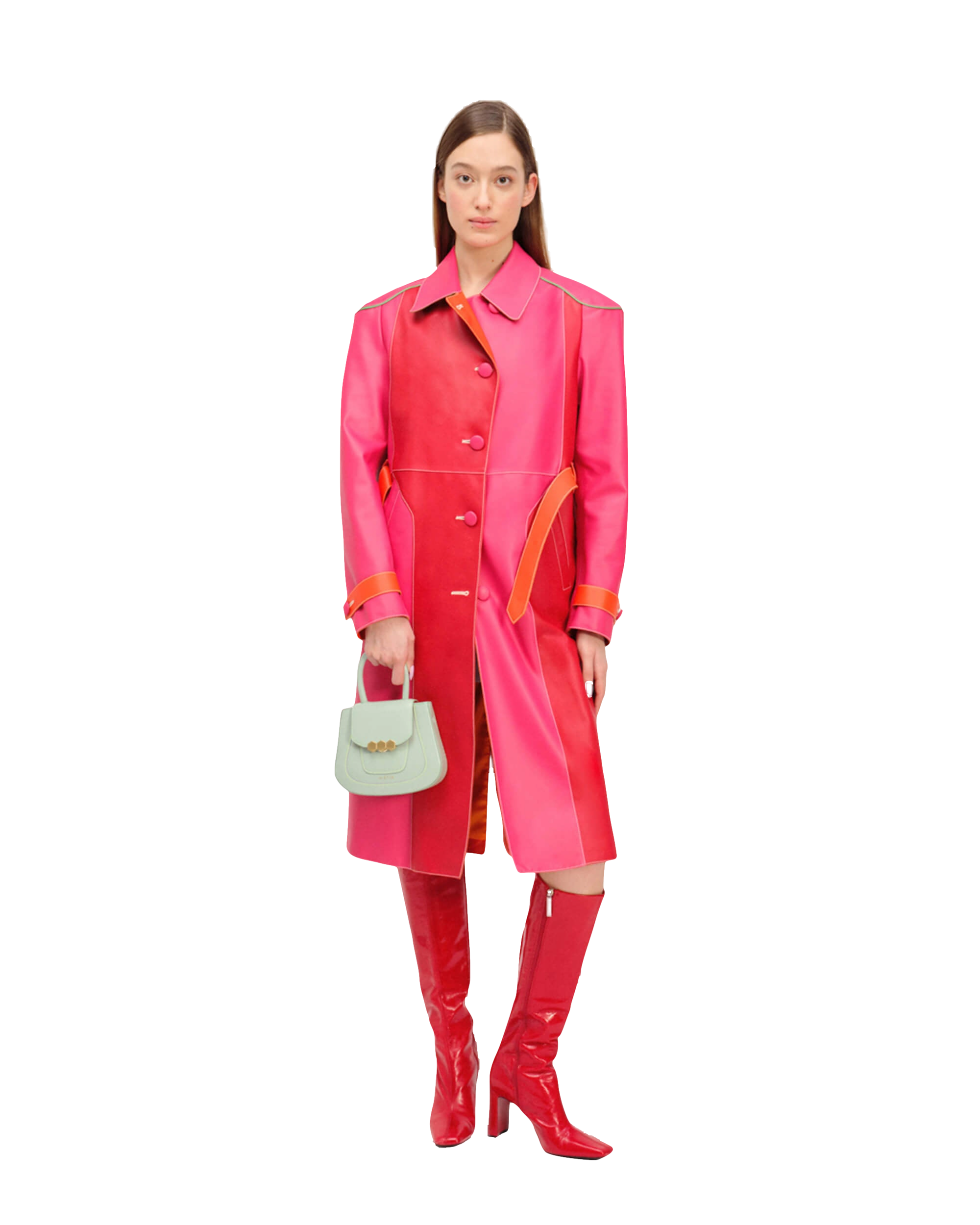 Mietis Wallis Trench Coat Red / Fuchsia In Pink