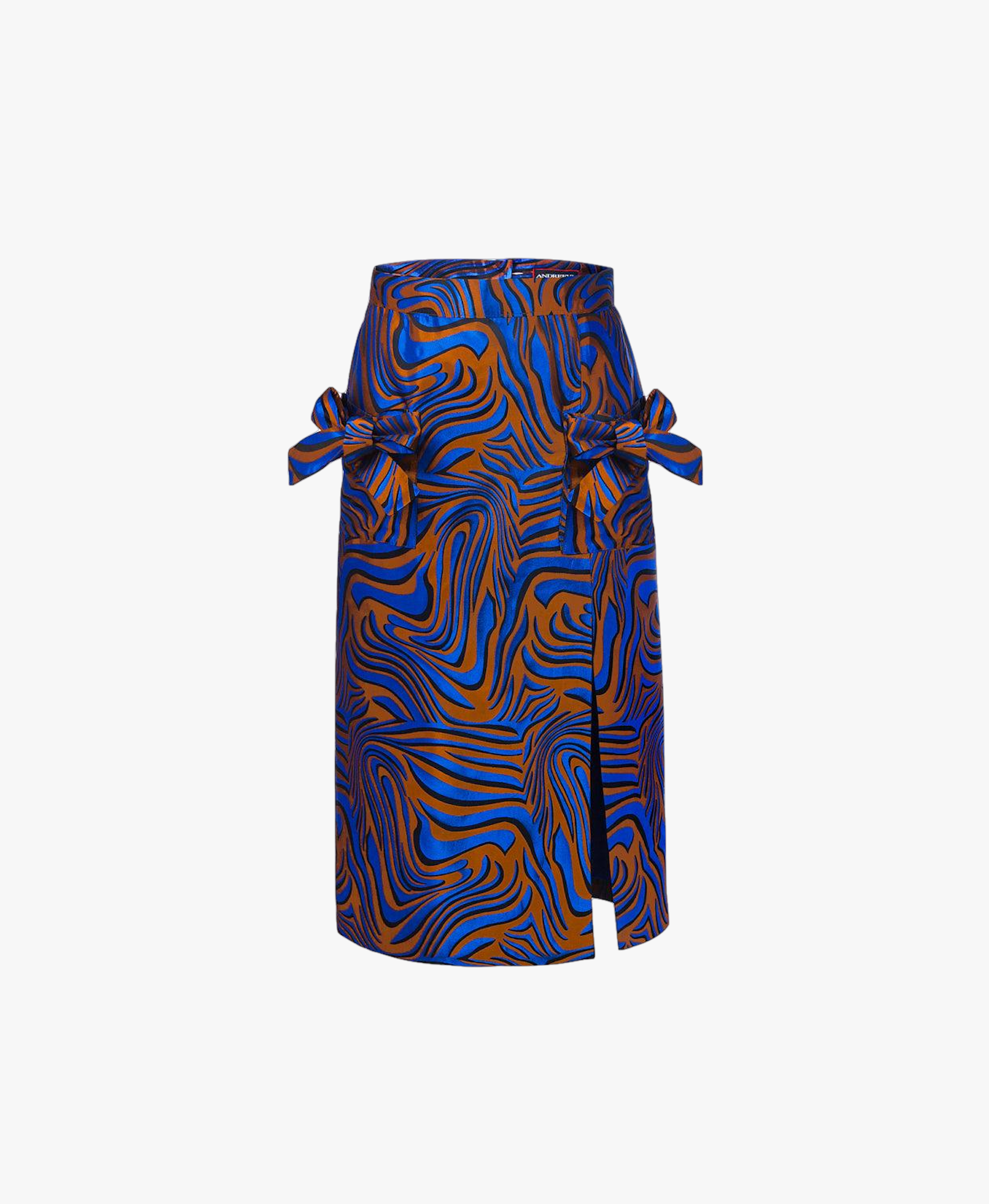 Blue Printed Skirt made by ANDREEVA