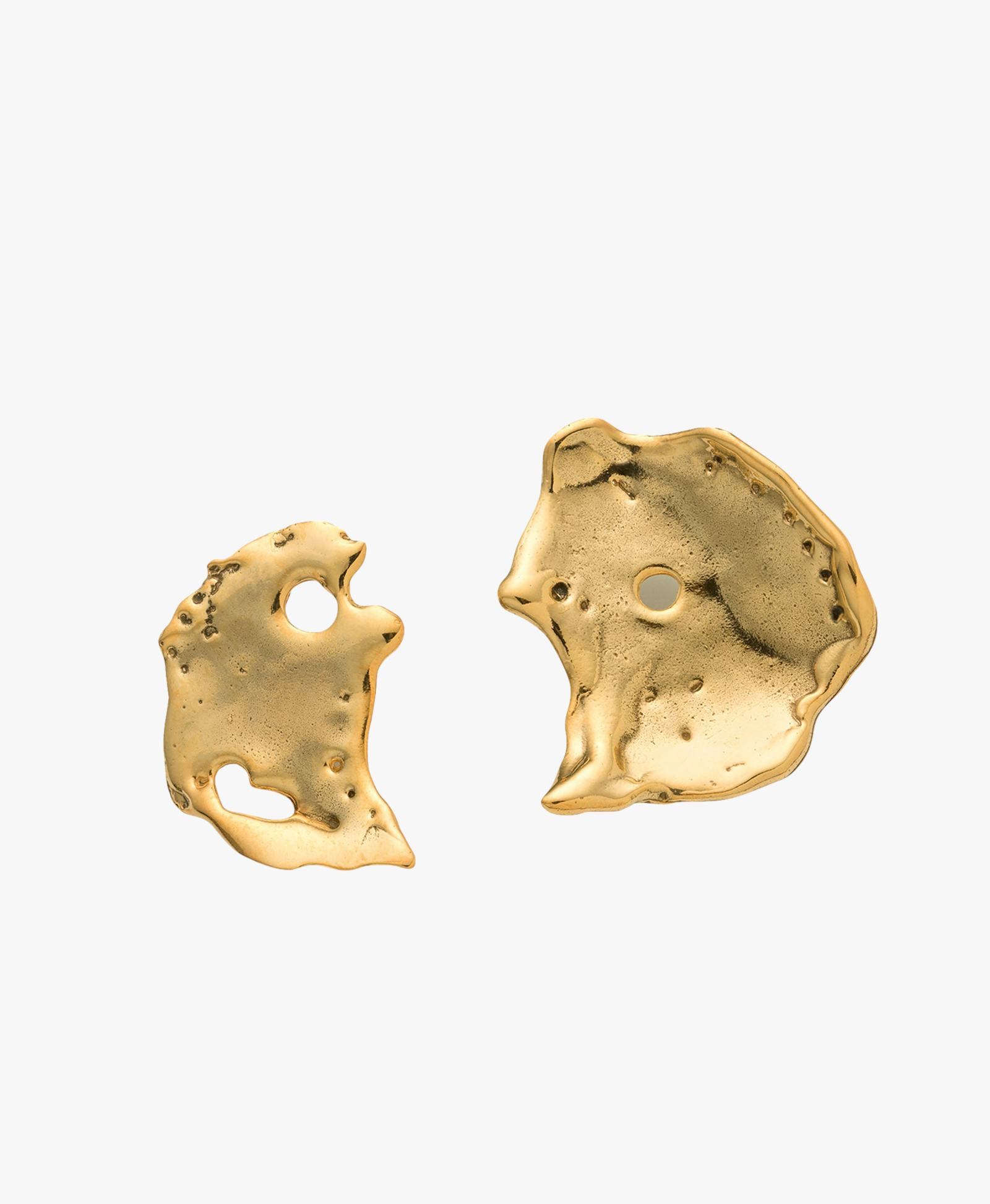 Talisman Moon Earrings Gold in Gold made by Eva Remenyi