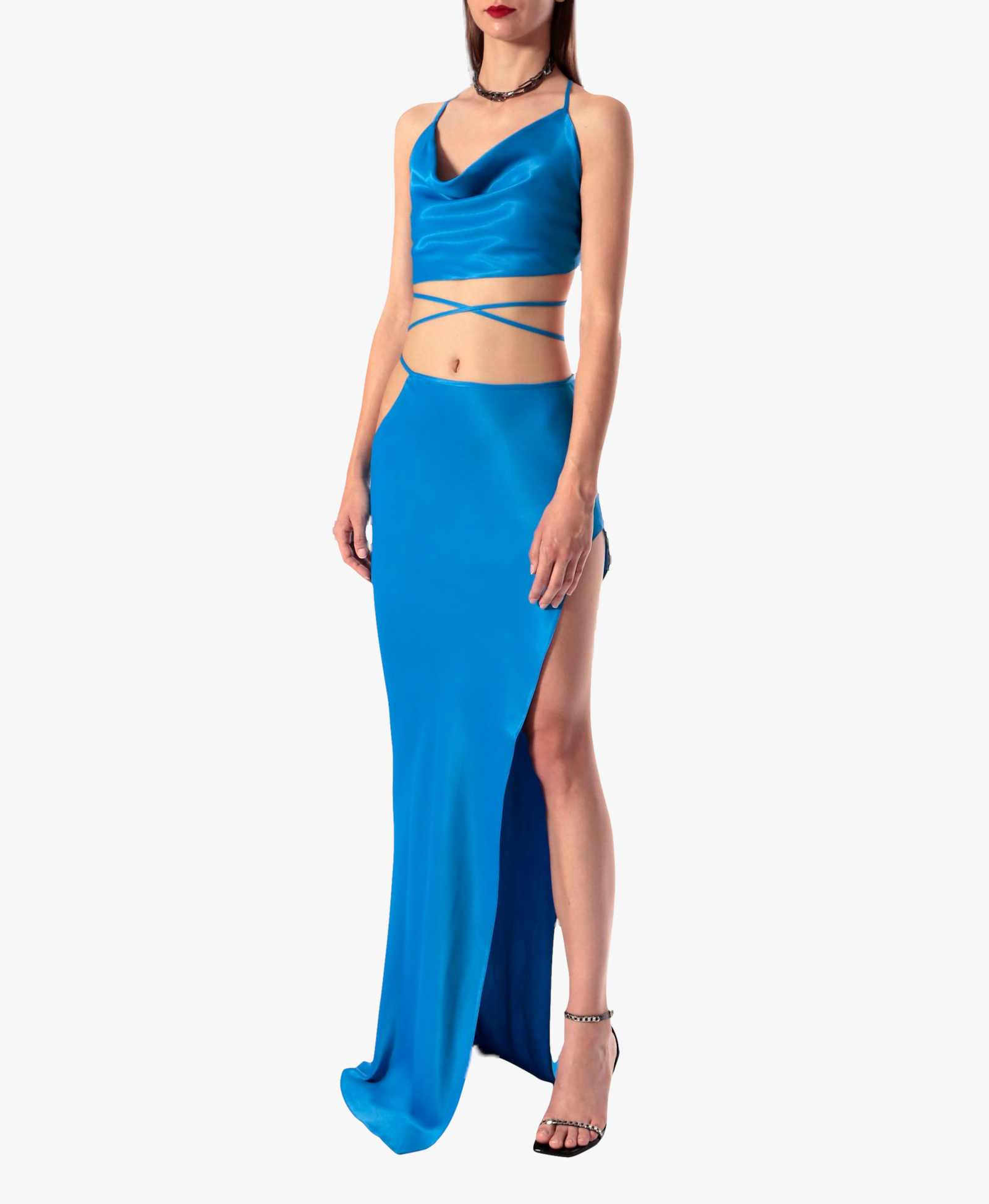 Top Lucia Cosmic Blue in Blue made by HALEWSKI