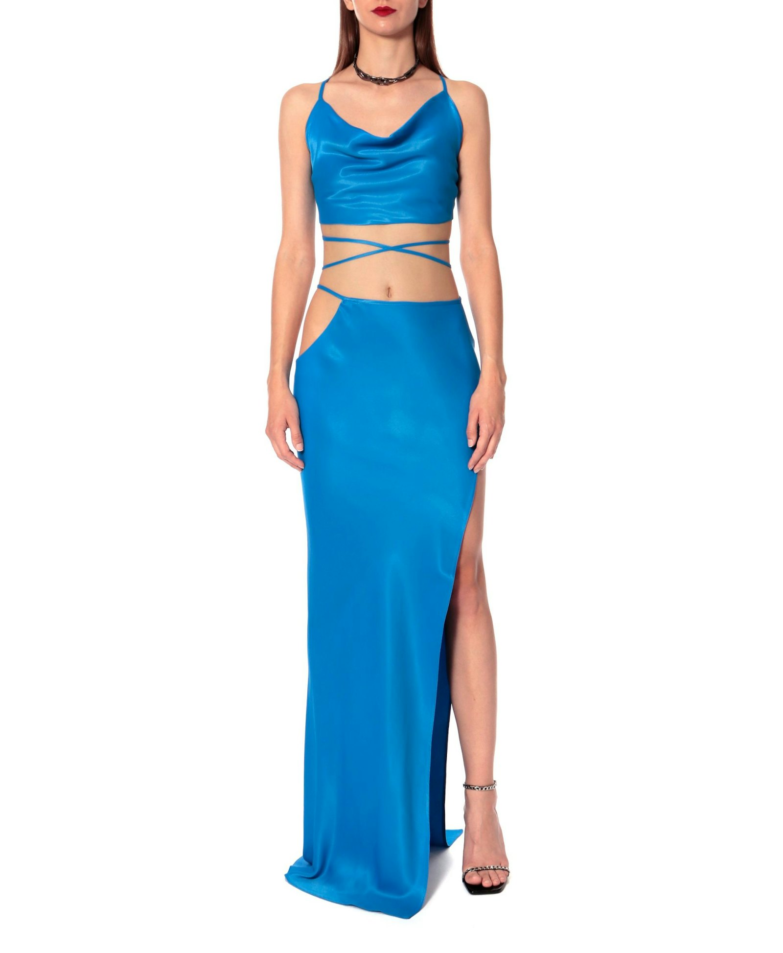 Top Lucia Cosmic Blue in Blue made by HALEWSKI