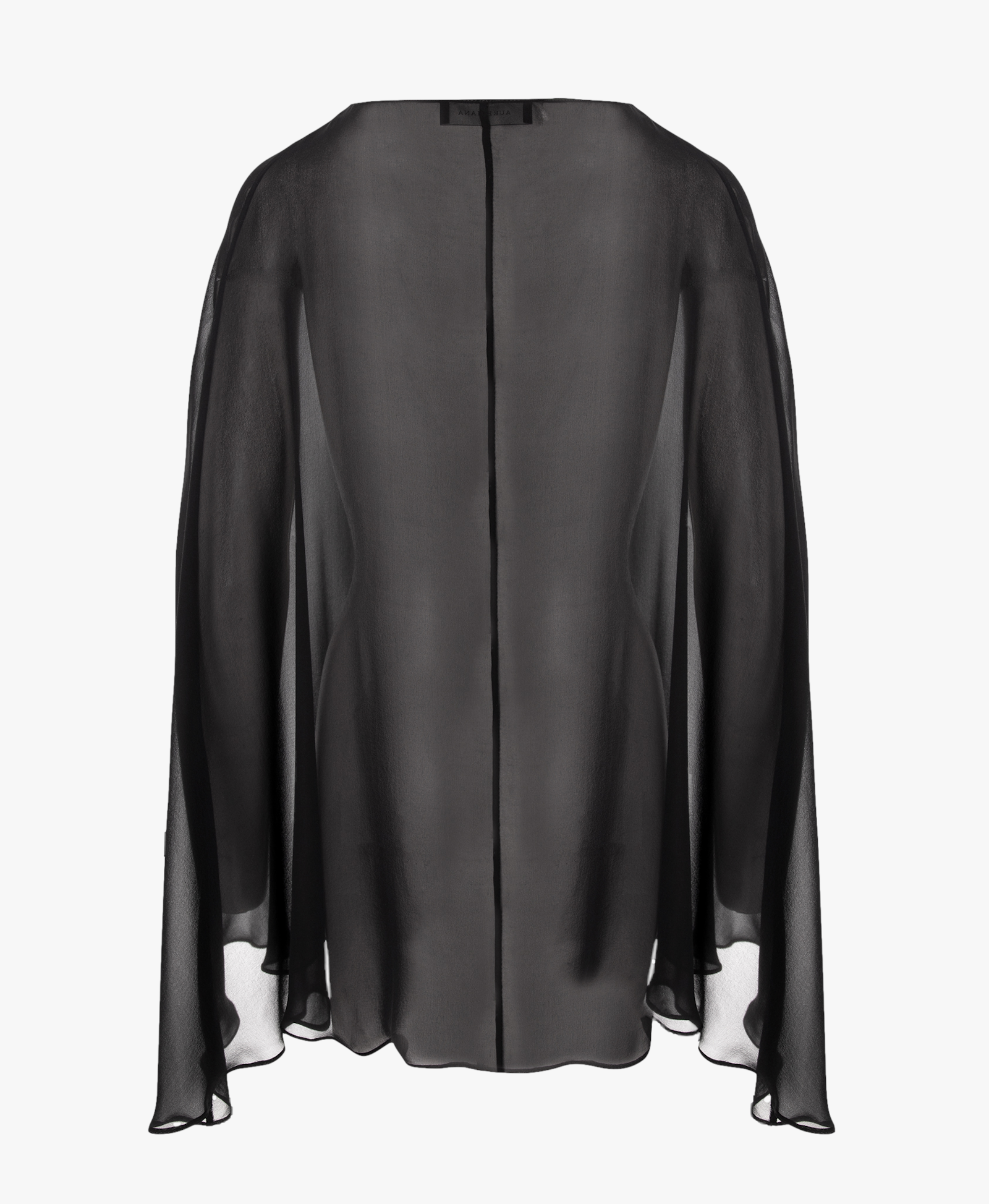 Silk Cape in Black made by Aureliana