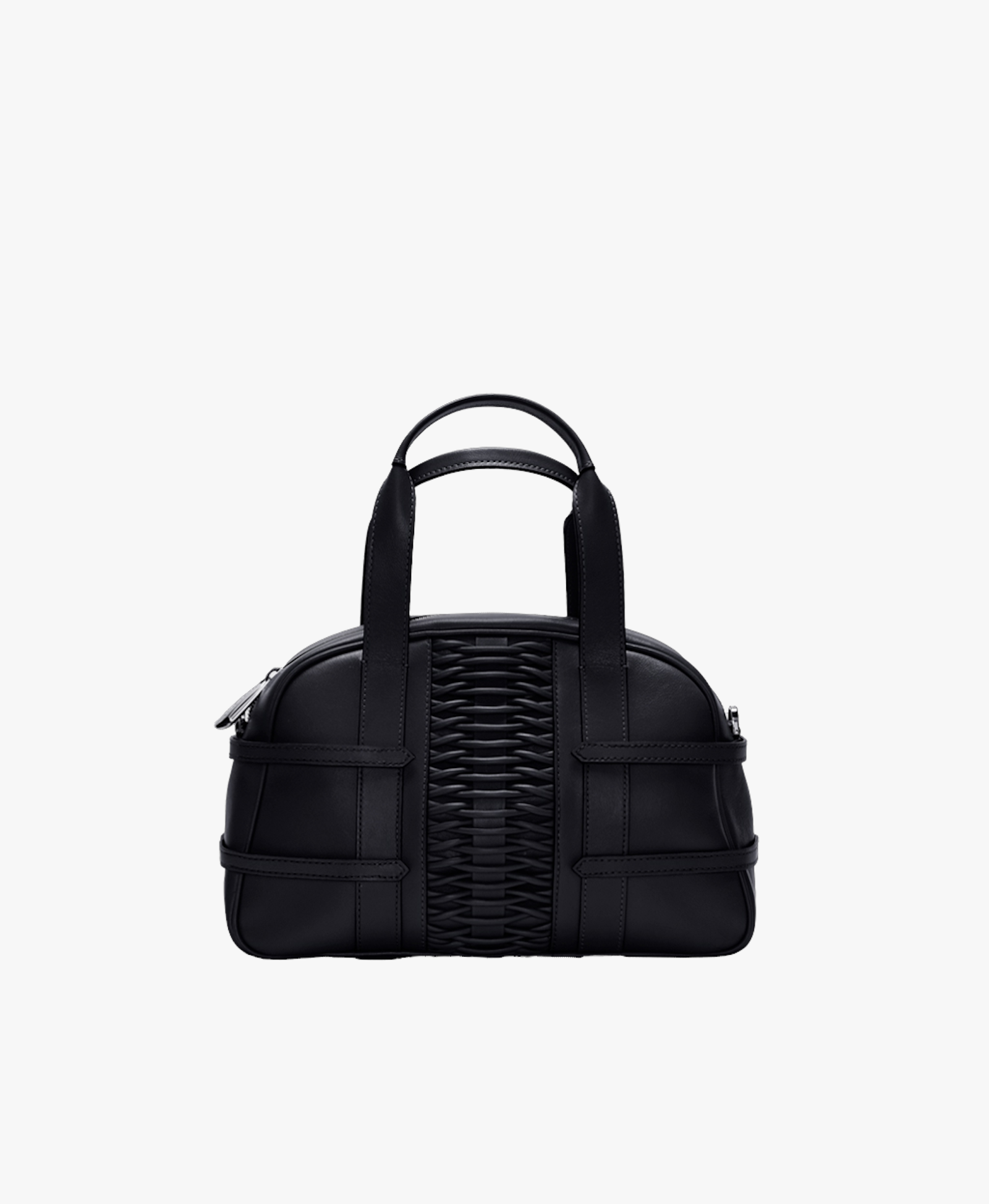 Medium Francesca braided black satchel made by Yliana Yepez