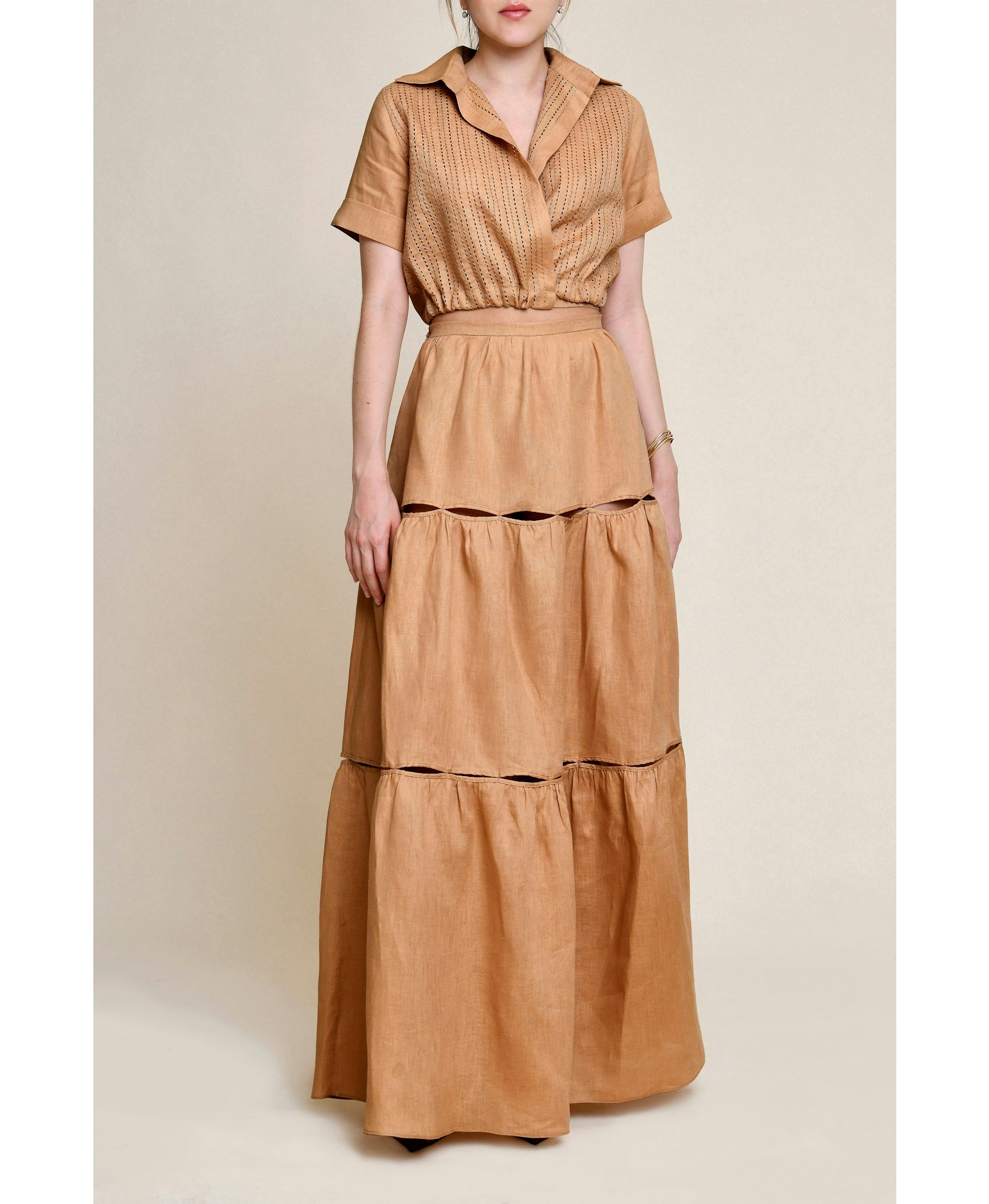Campesina 100% Linen Skirt - Miel made by Francesca Miranda