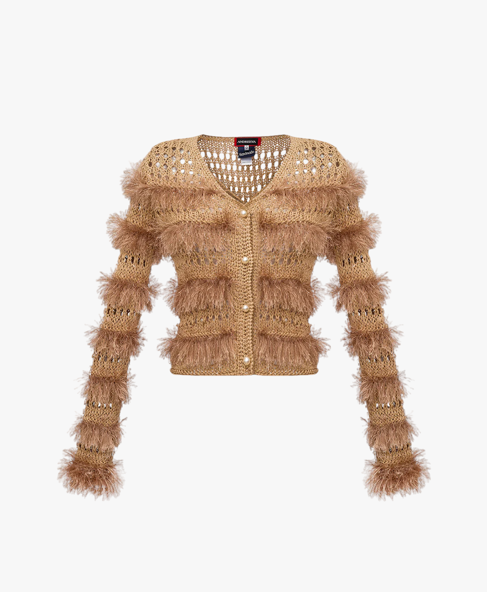 Brown Handmade Knit Sweater made by ANDREEVA