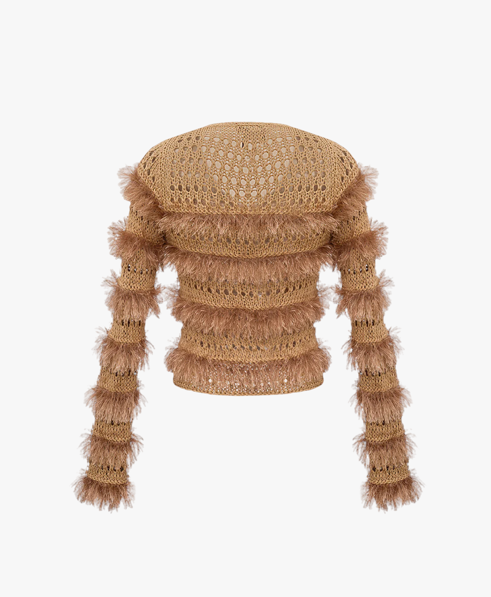Brown Handmade Knit Sweater made by ANDREEVA