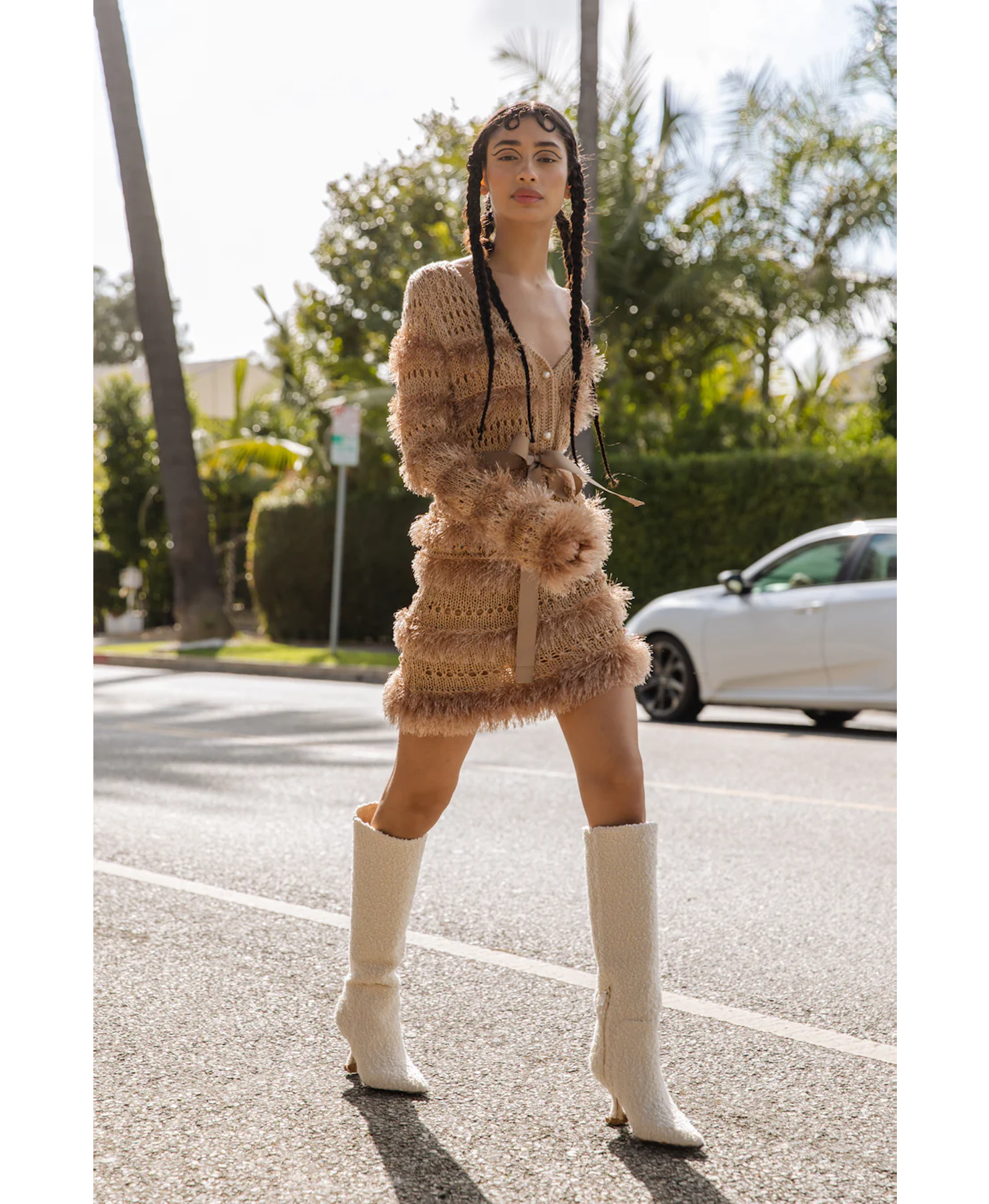 Brown Handmade Knit Sweater made by ANDREEVA