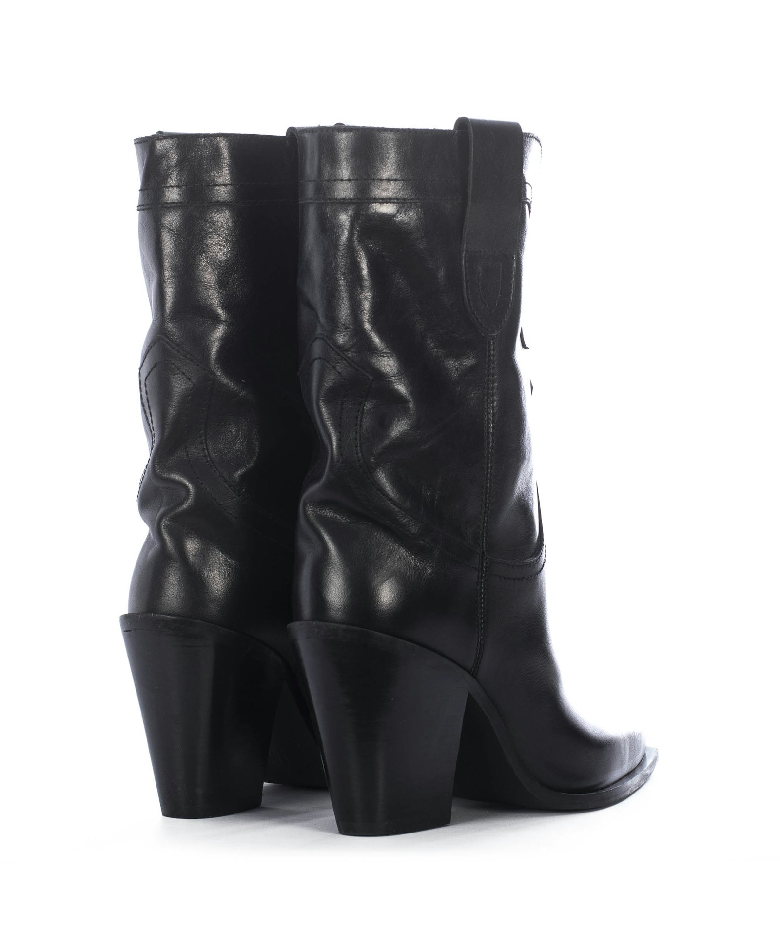 HELGA BLACK WESTERN BOOTS made by Toral