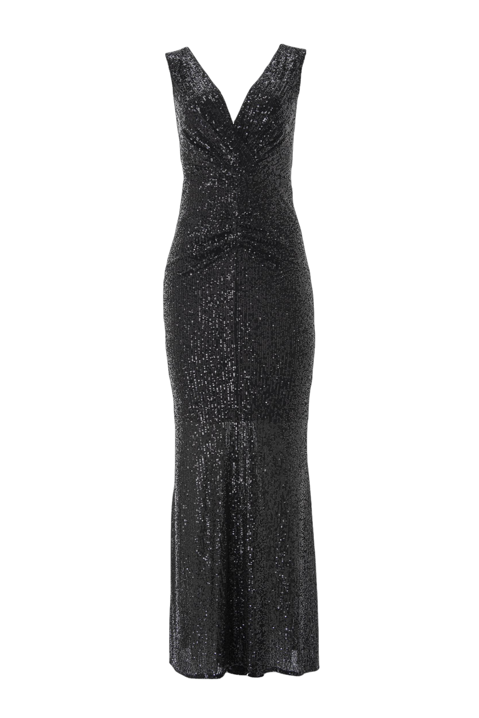Lita Couture All Eyes On You Black Sequin Gown