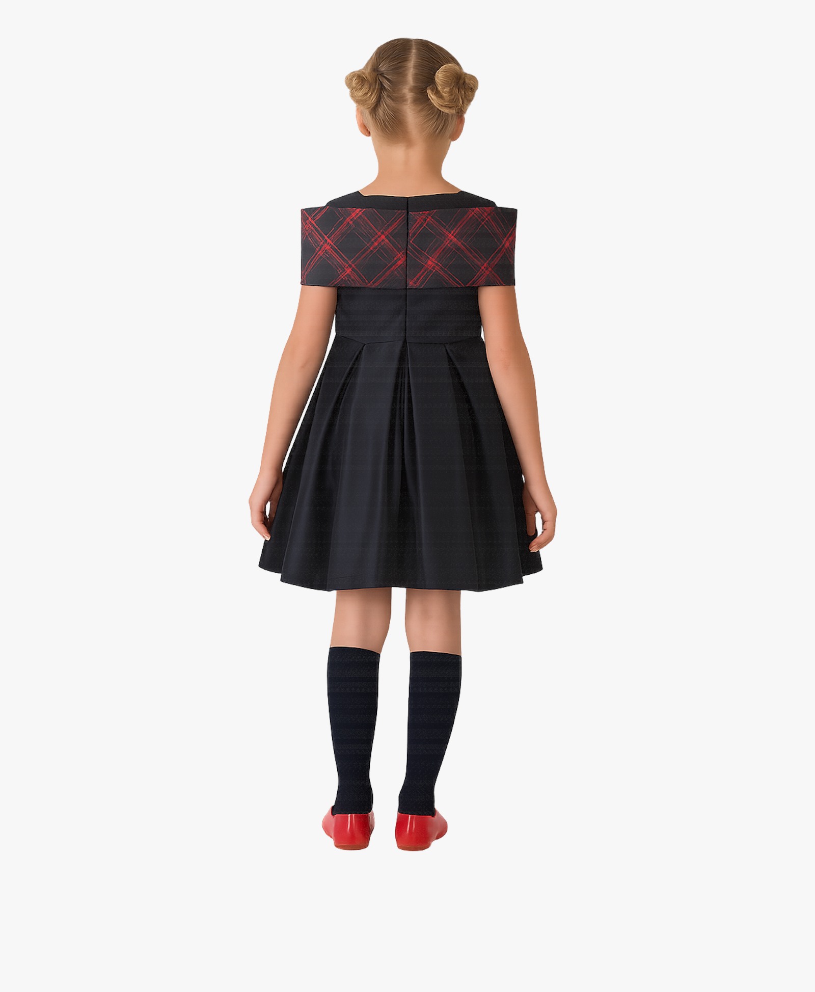 Checkered Bow Dress made by Mama Luma