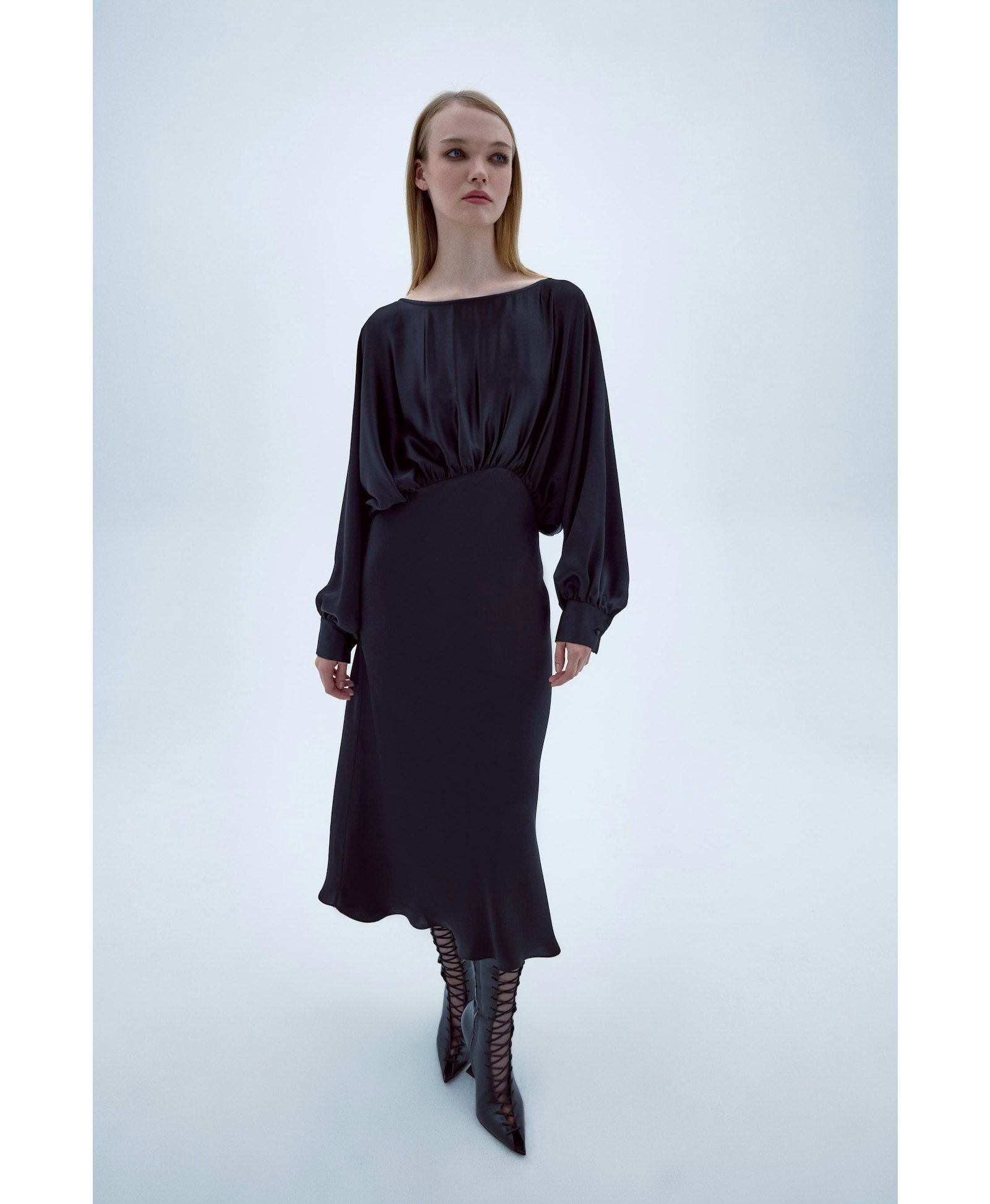 Rhea Satin Dress made by Nazli Ceren