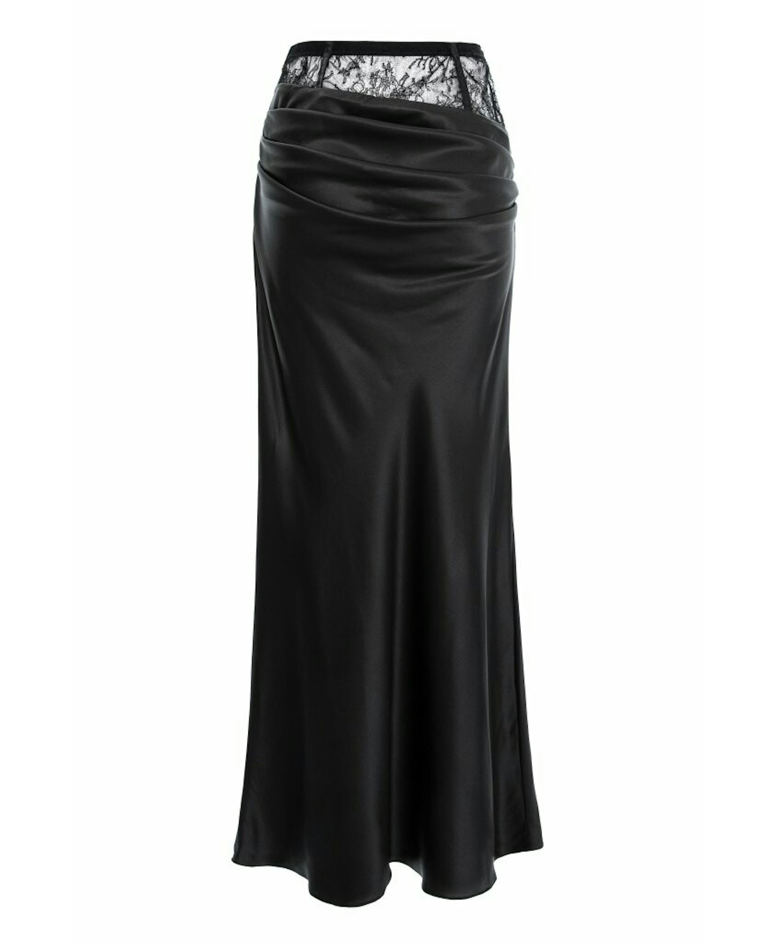 Lace & Silk Satin Draped Skirt made by Aureliana