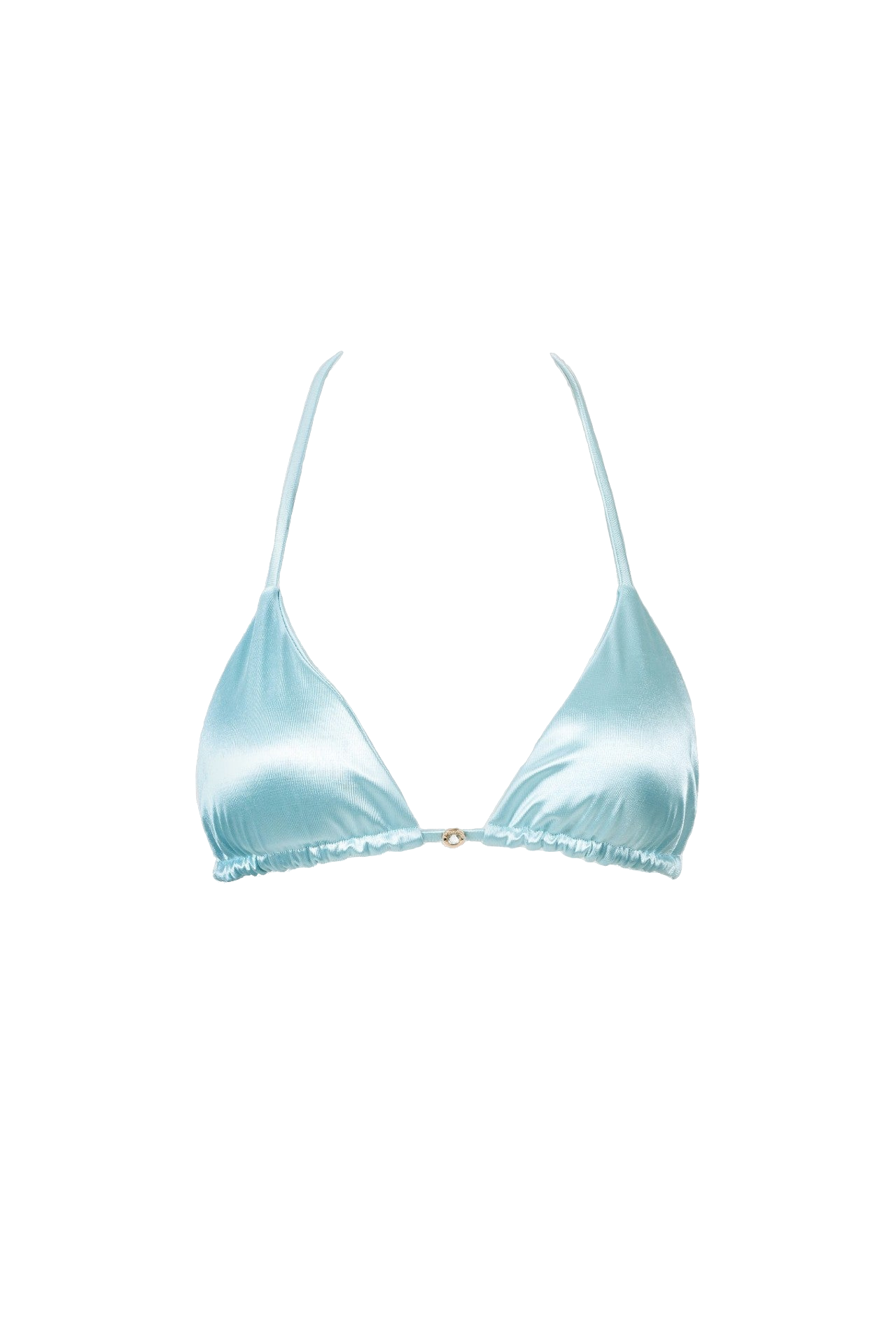 DECOLET THE LABEL CARA TRIANGLE BIKINI TOP IN OCEAN 