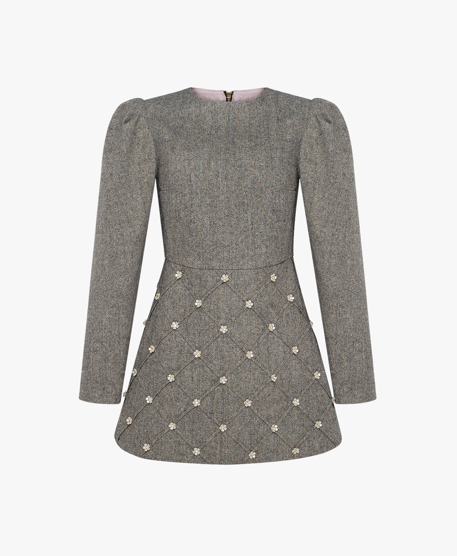 MINI DRESS with flower decorations made by Guranda