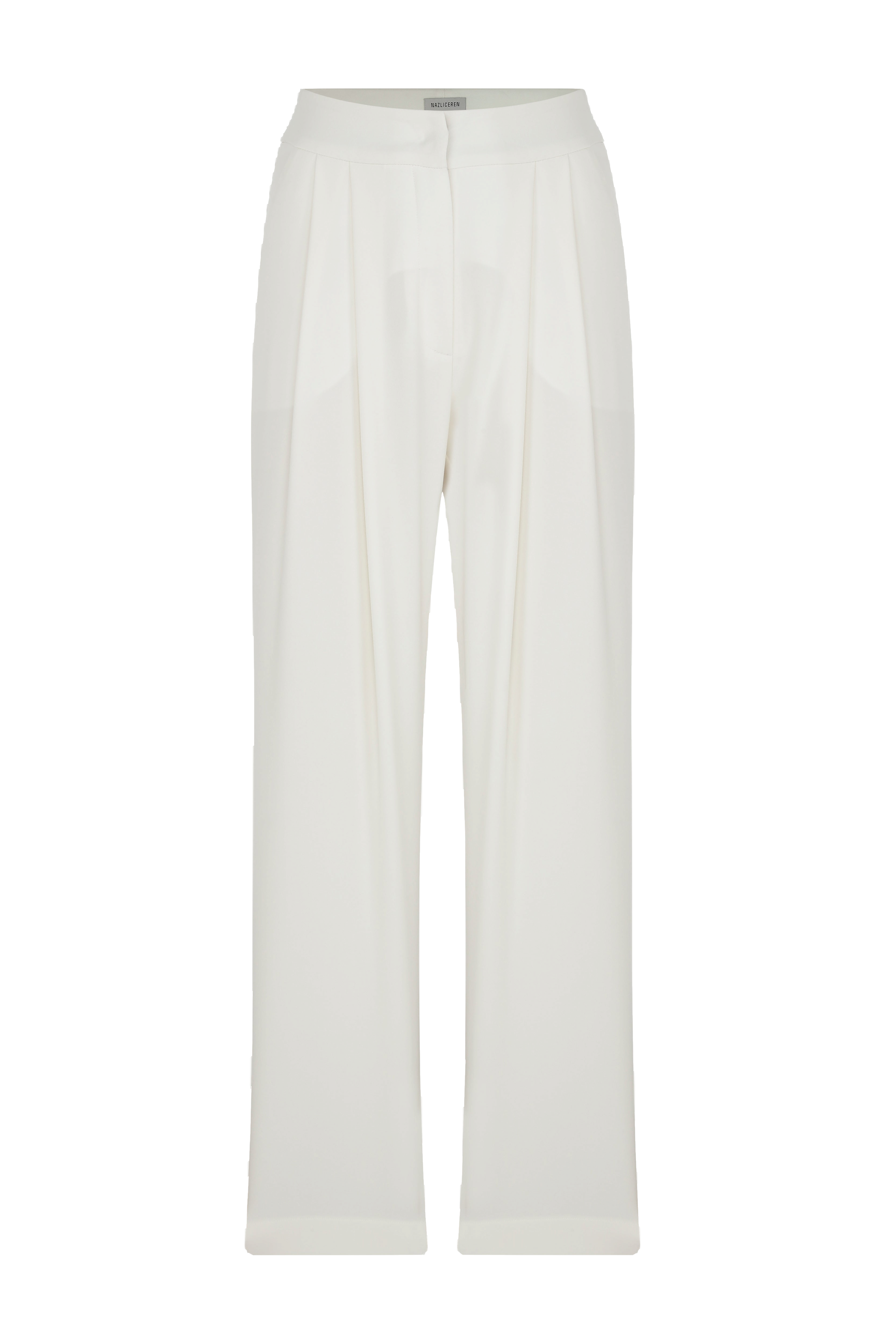 Nazli Ceren Tina Crepe Trousers In Blanche In White