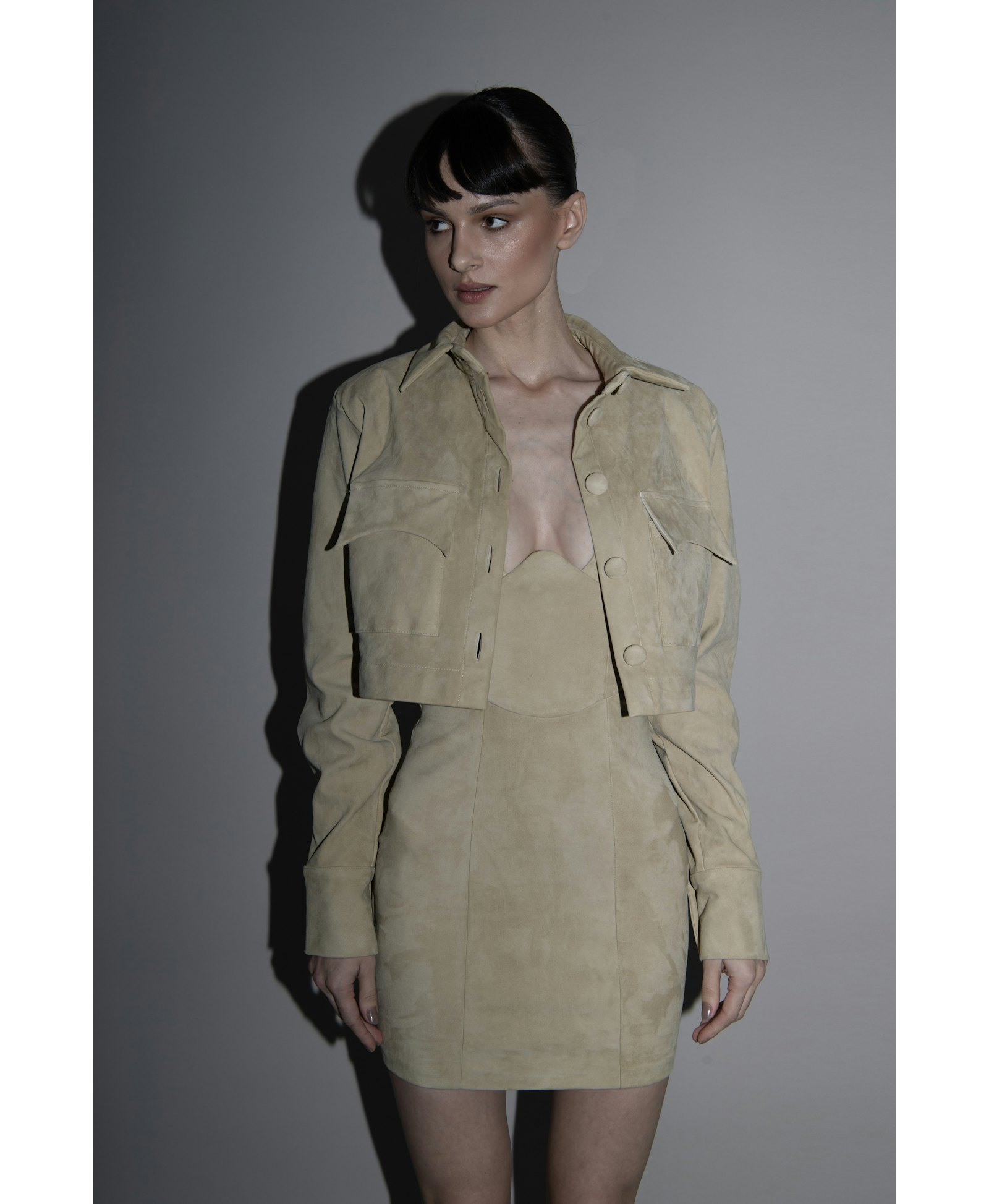 SUEDE OVERSHIRT in Beige made by Vestiaire d'un Oiseau Libre