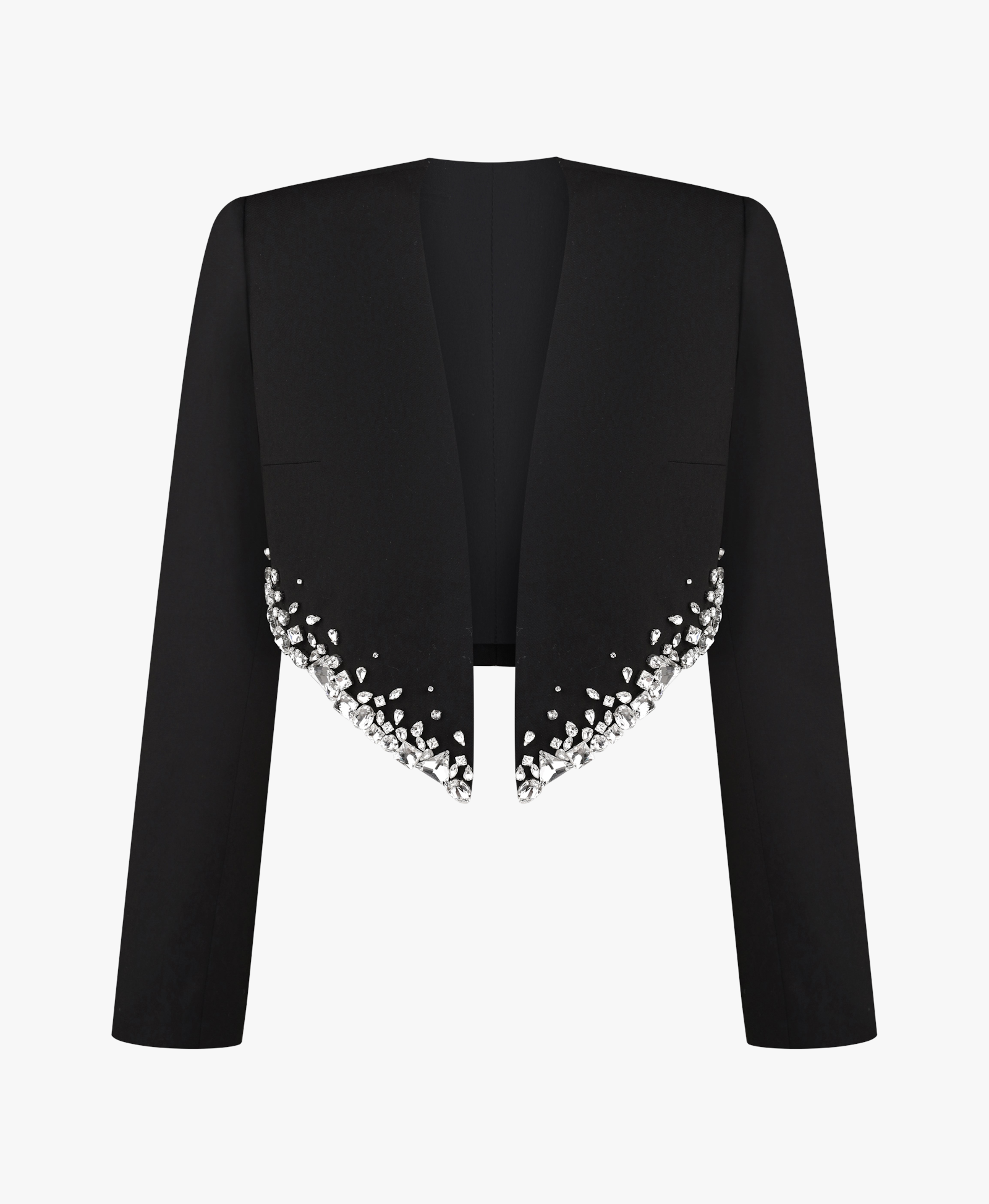 Cropped Crystal-Embellished Blazer made by NDS The Label