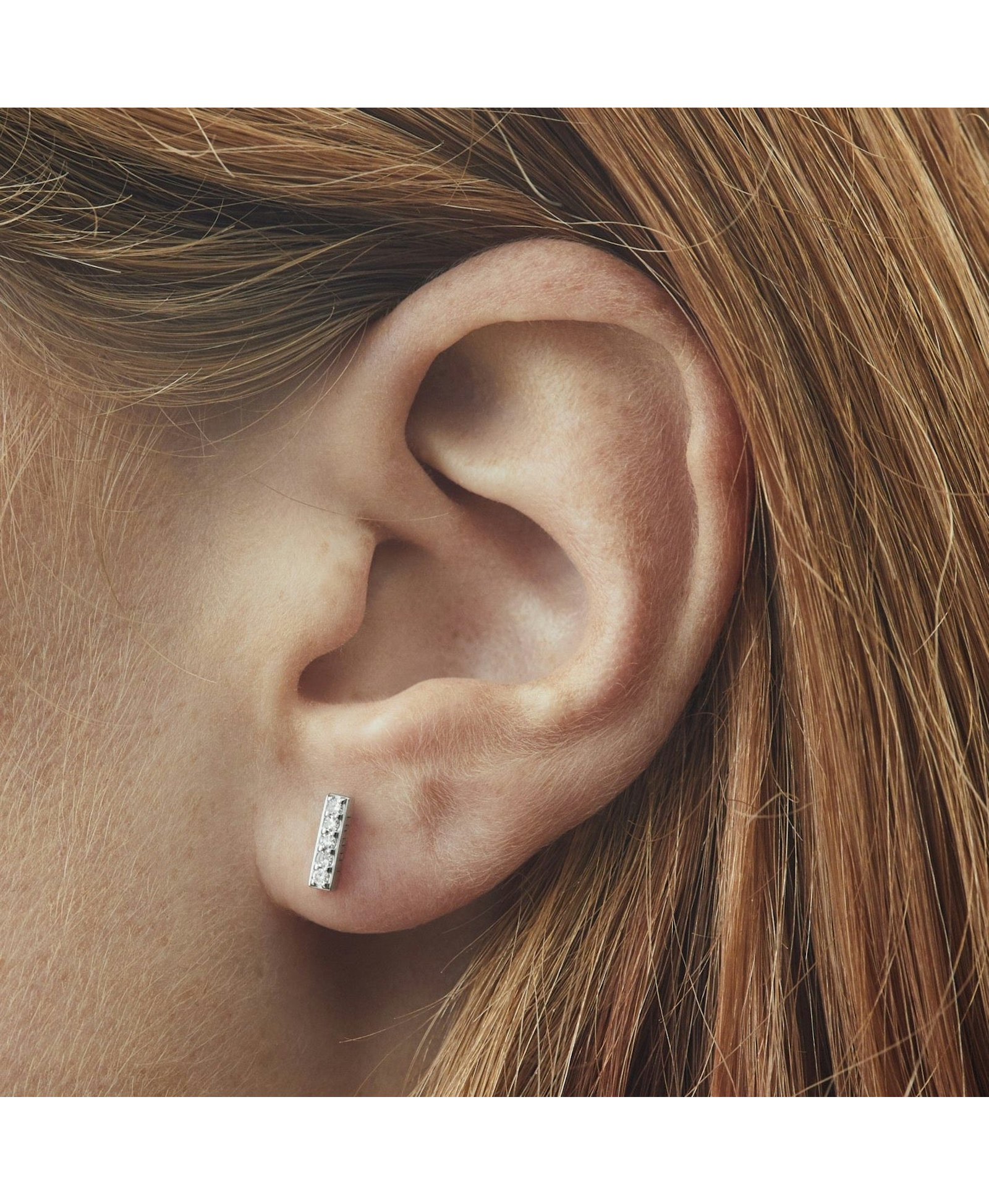 LONG ISLAND LABRET - WHITE DIAMOND & WHITE GOLD made by ENNUI