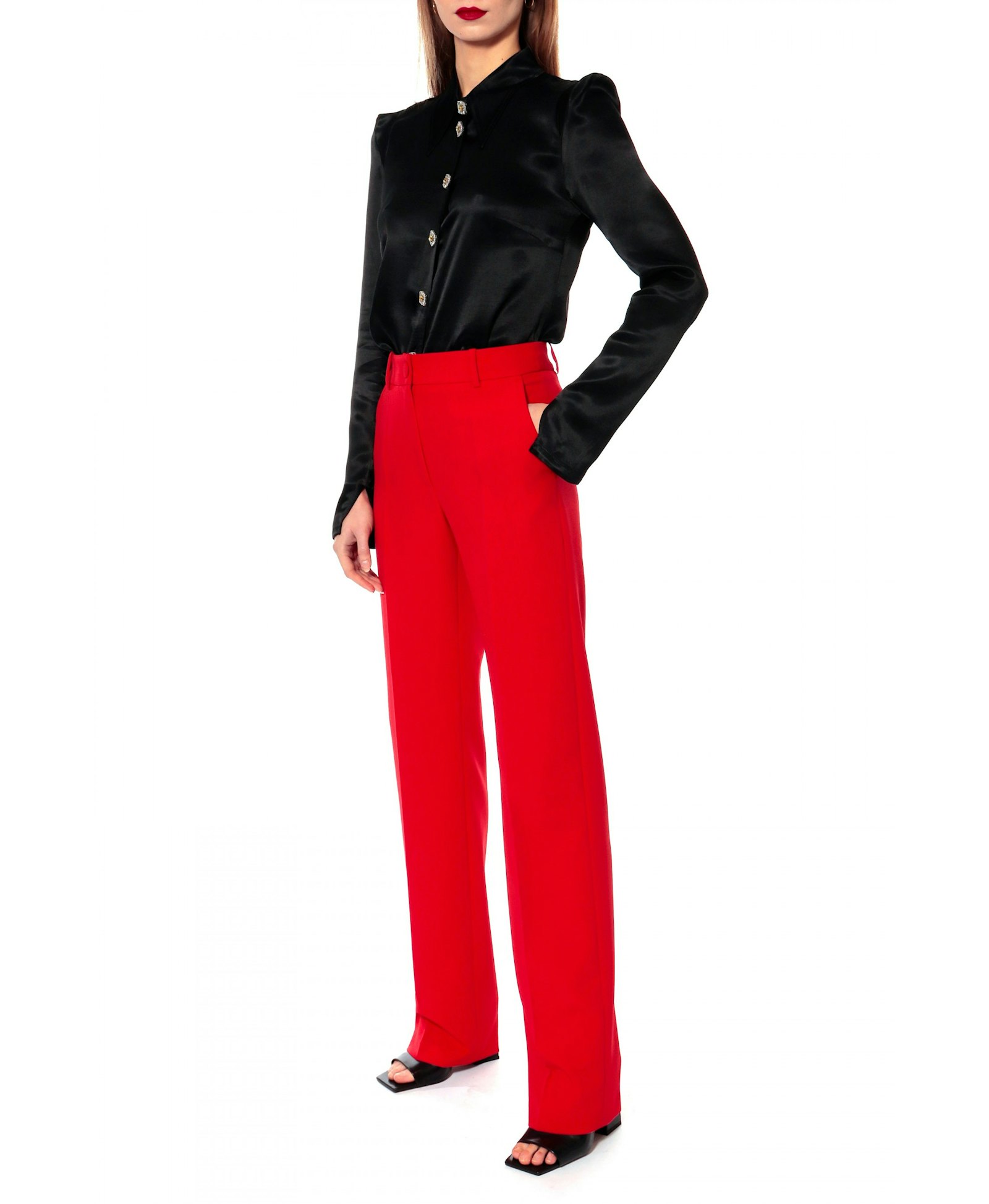 Pants Lesly Fiery Red made by HALEWSKI