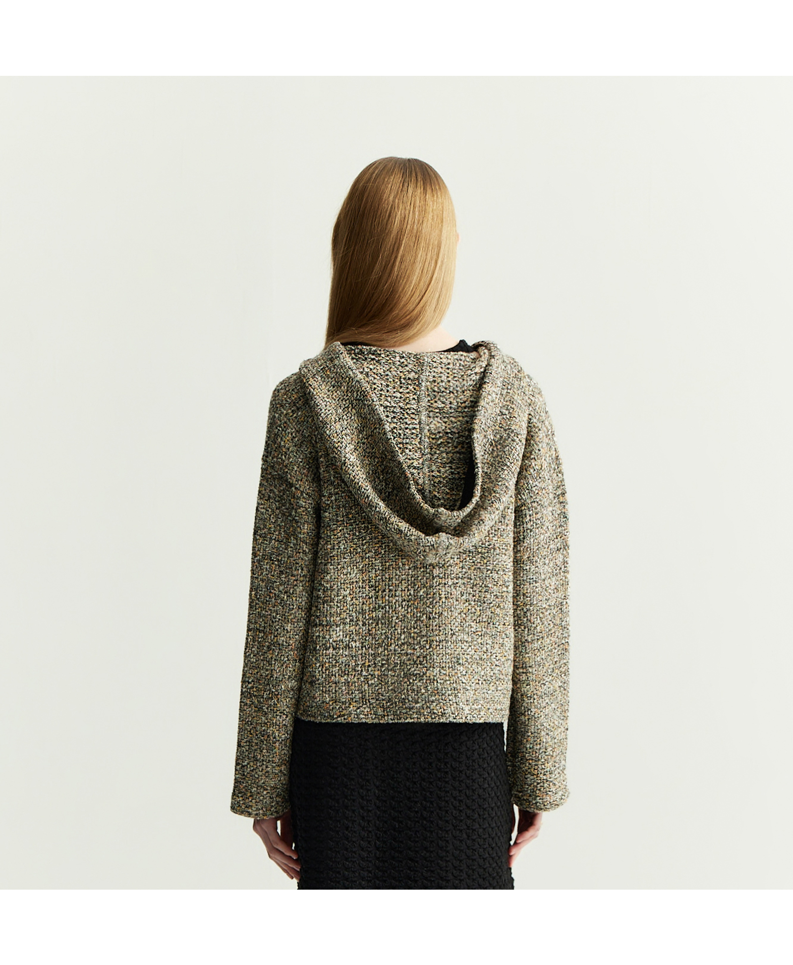 FANCY BOUCLÉ HOODED JACKET made by CRUSH Collection