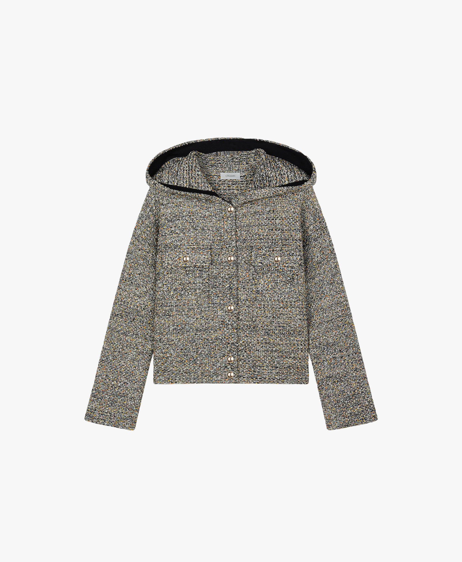 FANCY BOUCLÉ HOODED JACKET made by CRUSH Collection