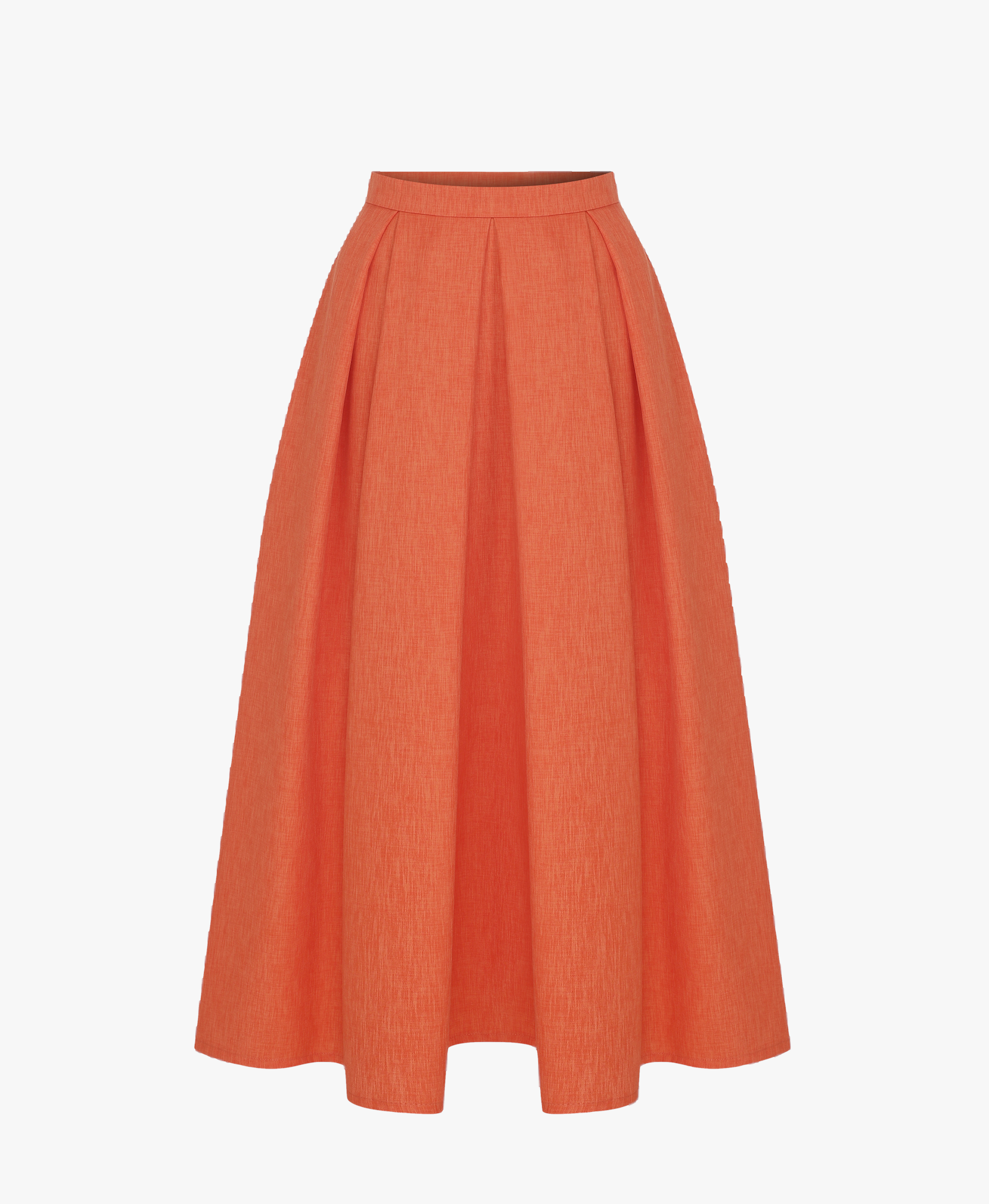 June Midi Skirt in Spicy Orange in Orange made by Nazli Ceren