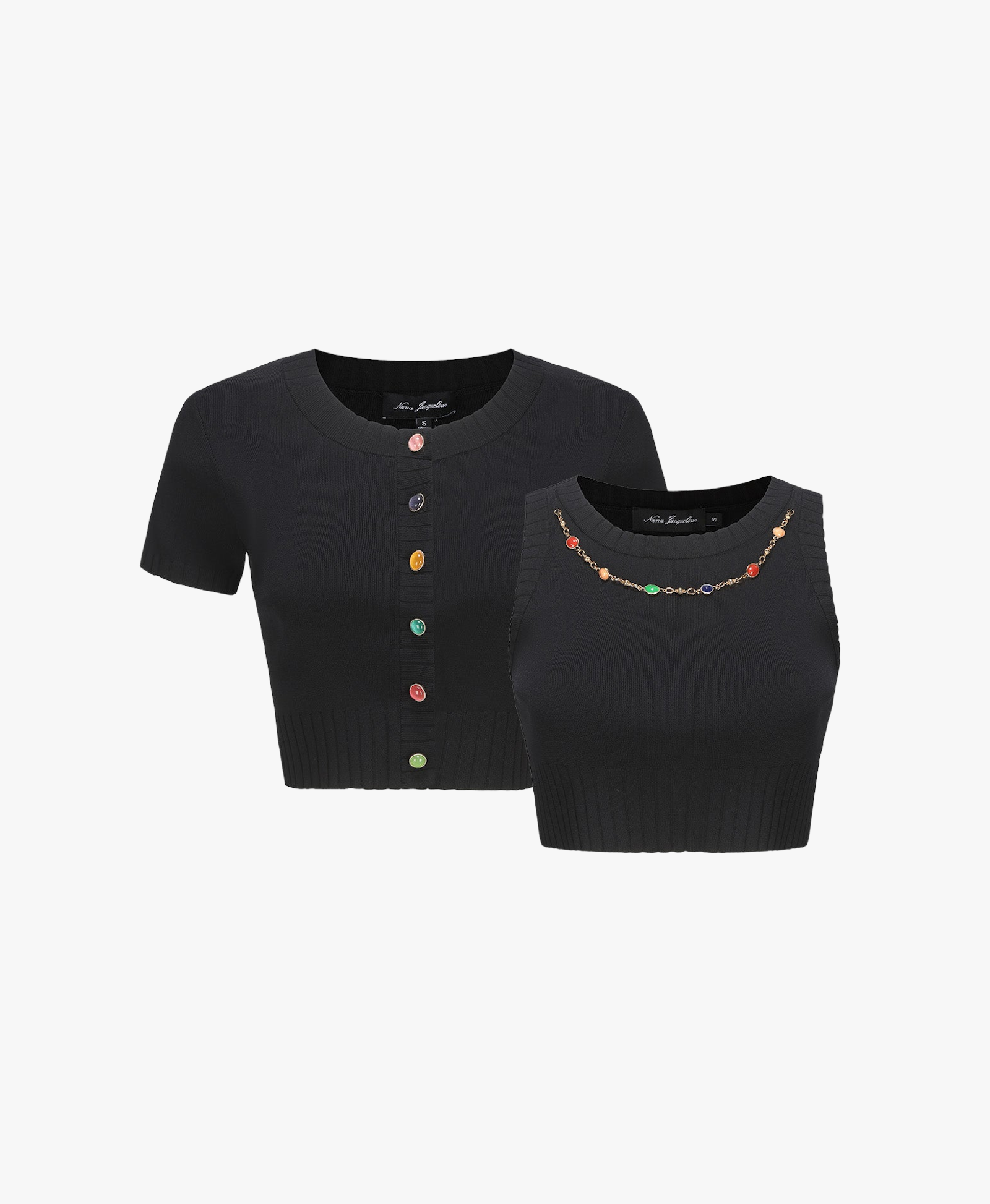 Kennedy Knit Top Set (Black) made by Nana Jacqueline