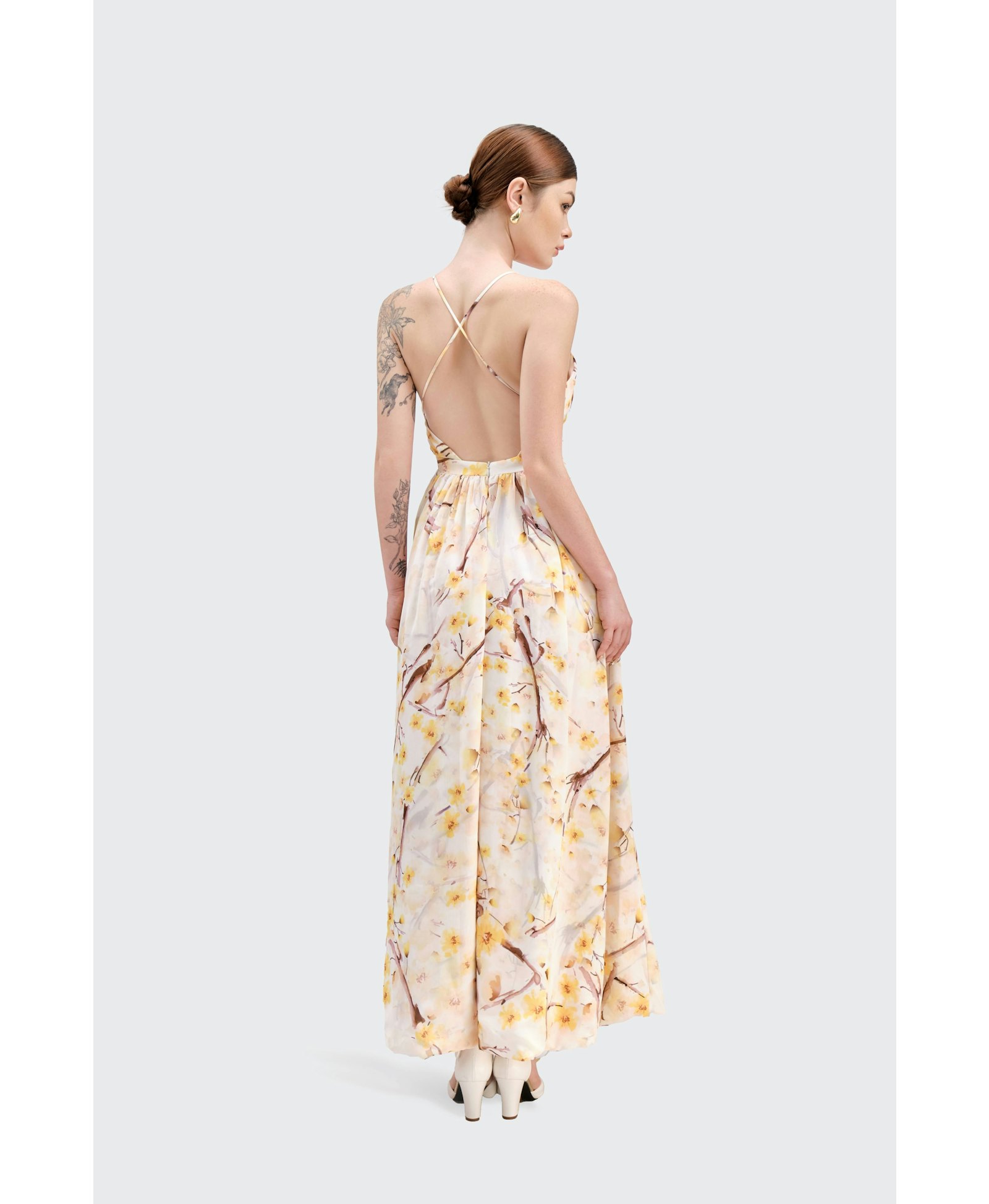 Ochna Blossom Maxi Dress made by JUSTIN TONG