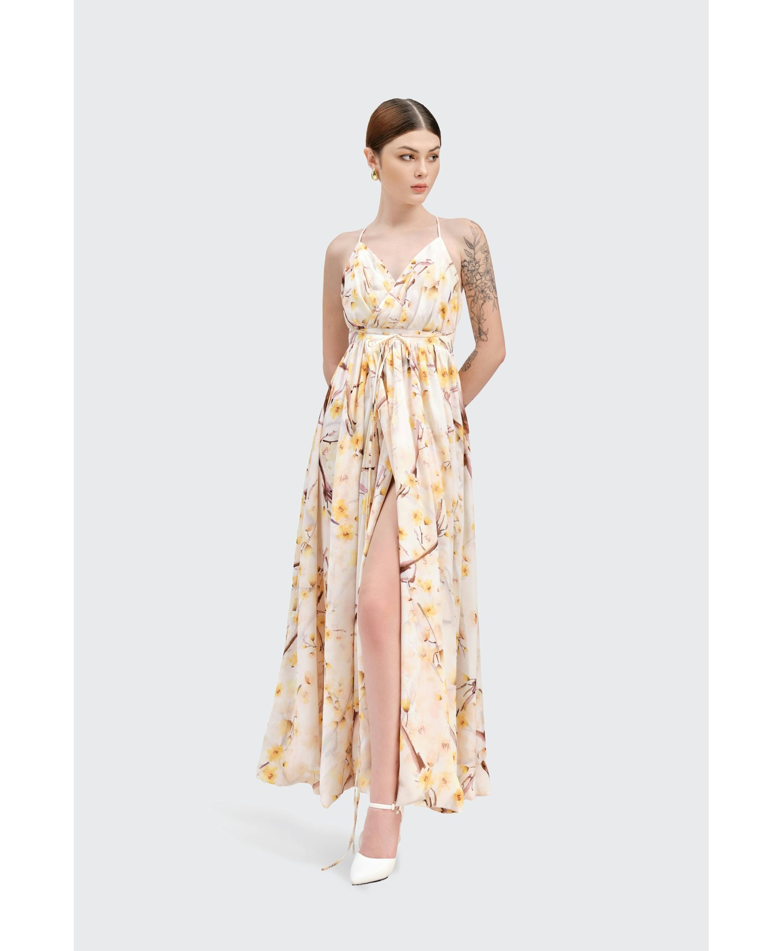 Ochna Blossom Maxi Dress made by JUSTIN TONG
