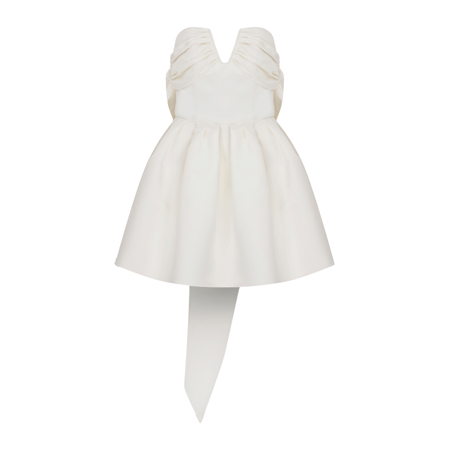 Nazli Ceren Miro Strapless Mini Dress In Vanilla Ice In White