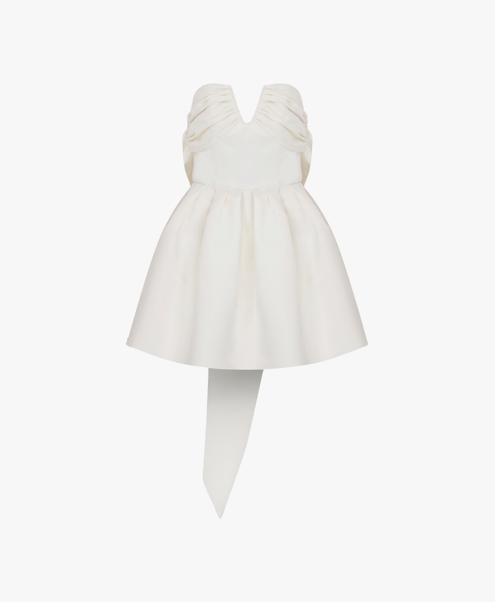 Miro Strapless Mini Dress in Vanilla Ice in White made by Nazli Ceren