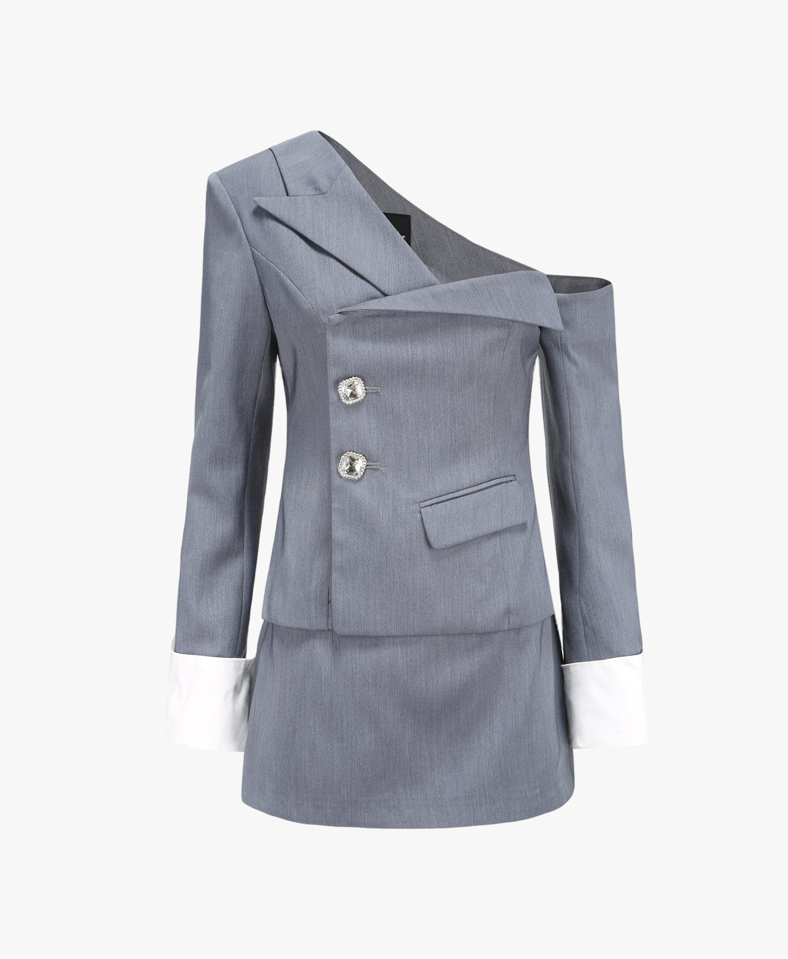 Grey Manhattan Blazer Top (Final Sale) made by Nana Jacqueline