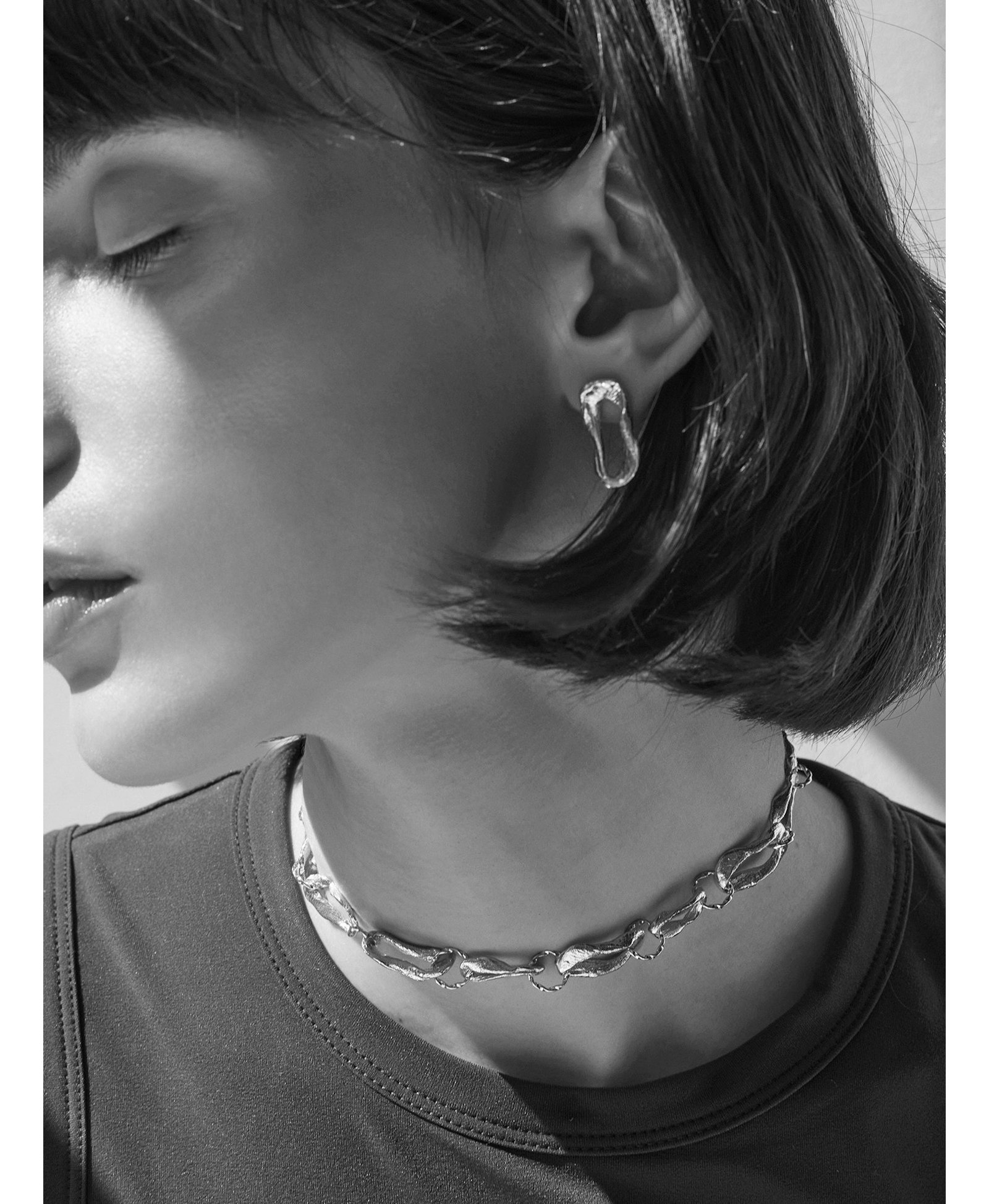 Vacation Chain Choker Necklace Silver made by Eva Remenyi