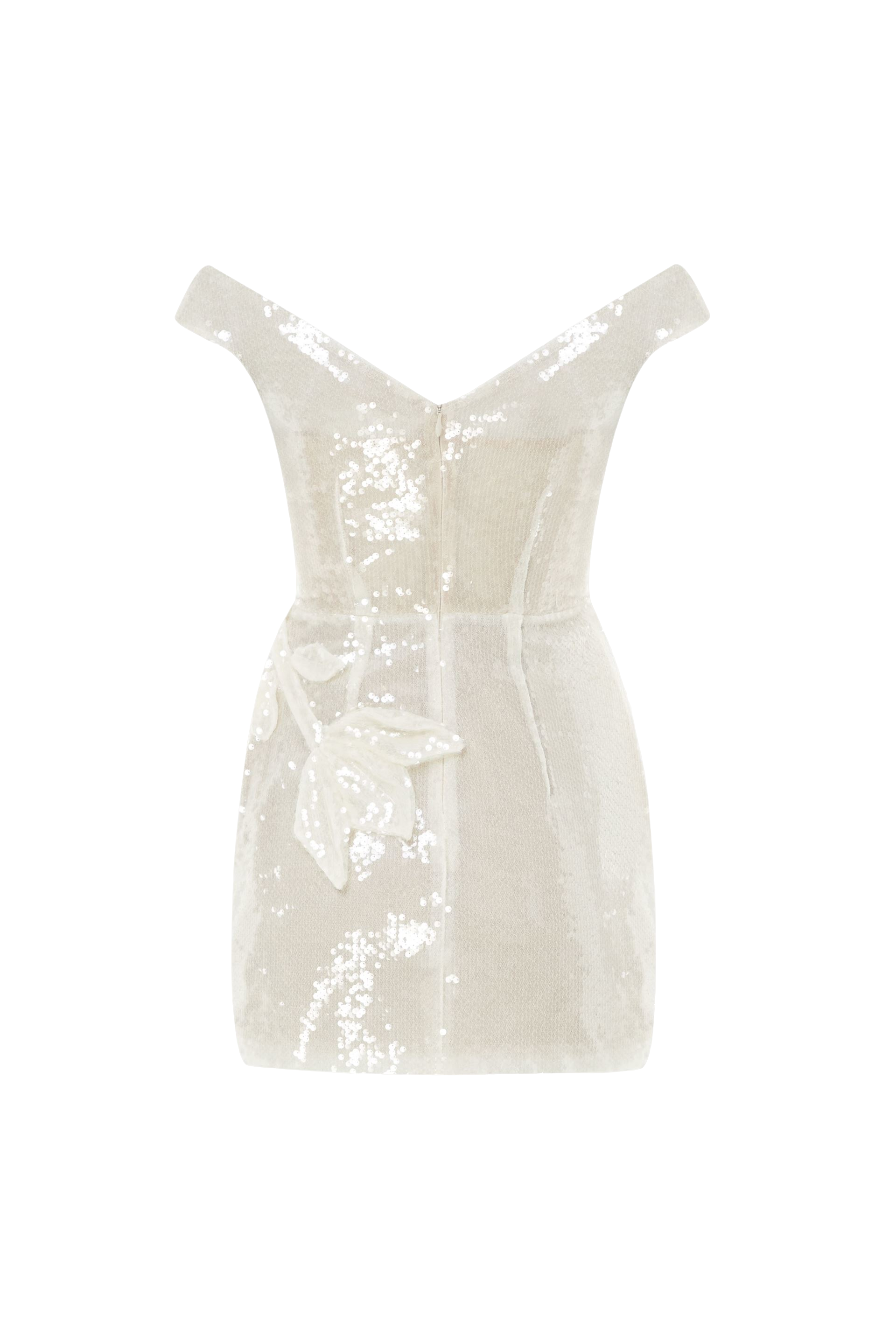 Shop Malva Florea Mini Sequin Dress In Navajo In White