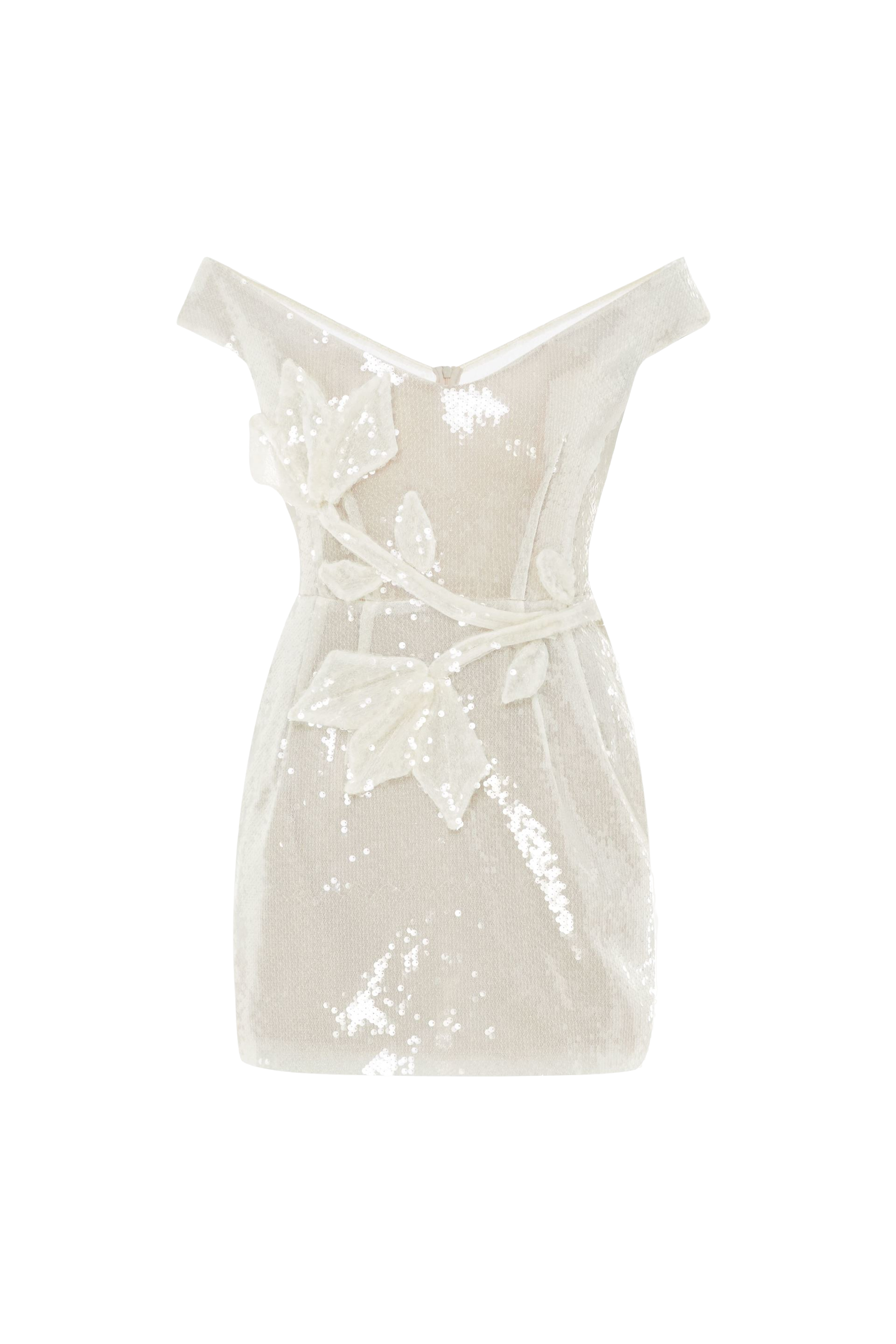 Shop Malva Florea Mini Sequin Dress In Navajo In White