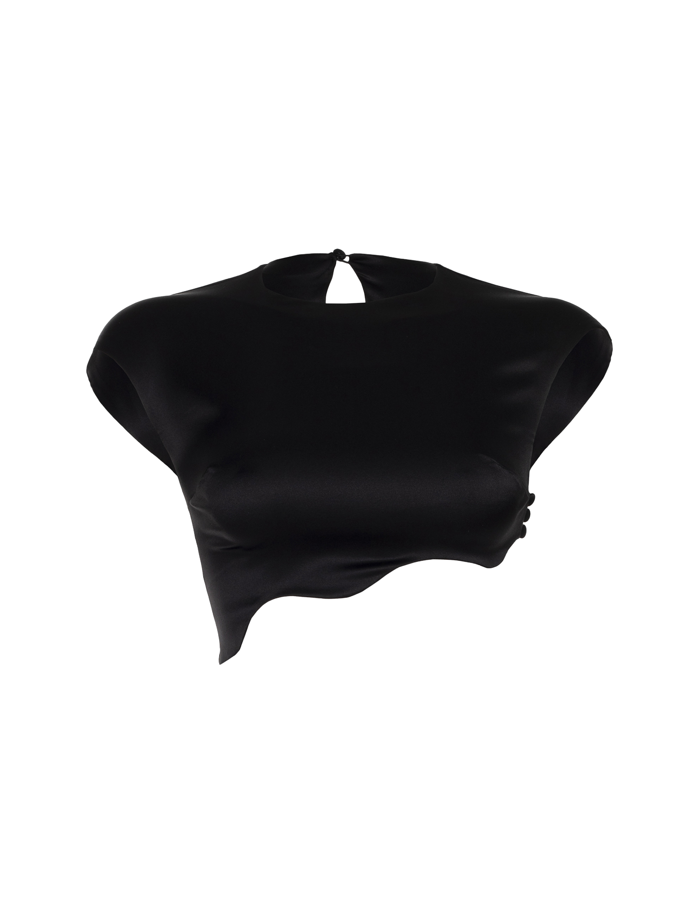 Maet Rhea Silk Top In Black
