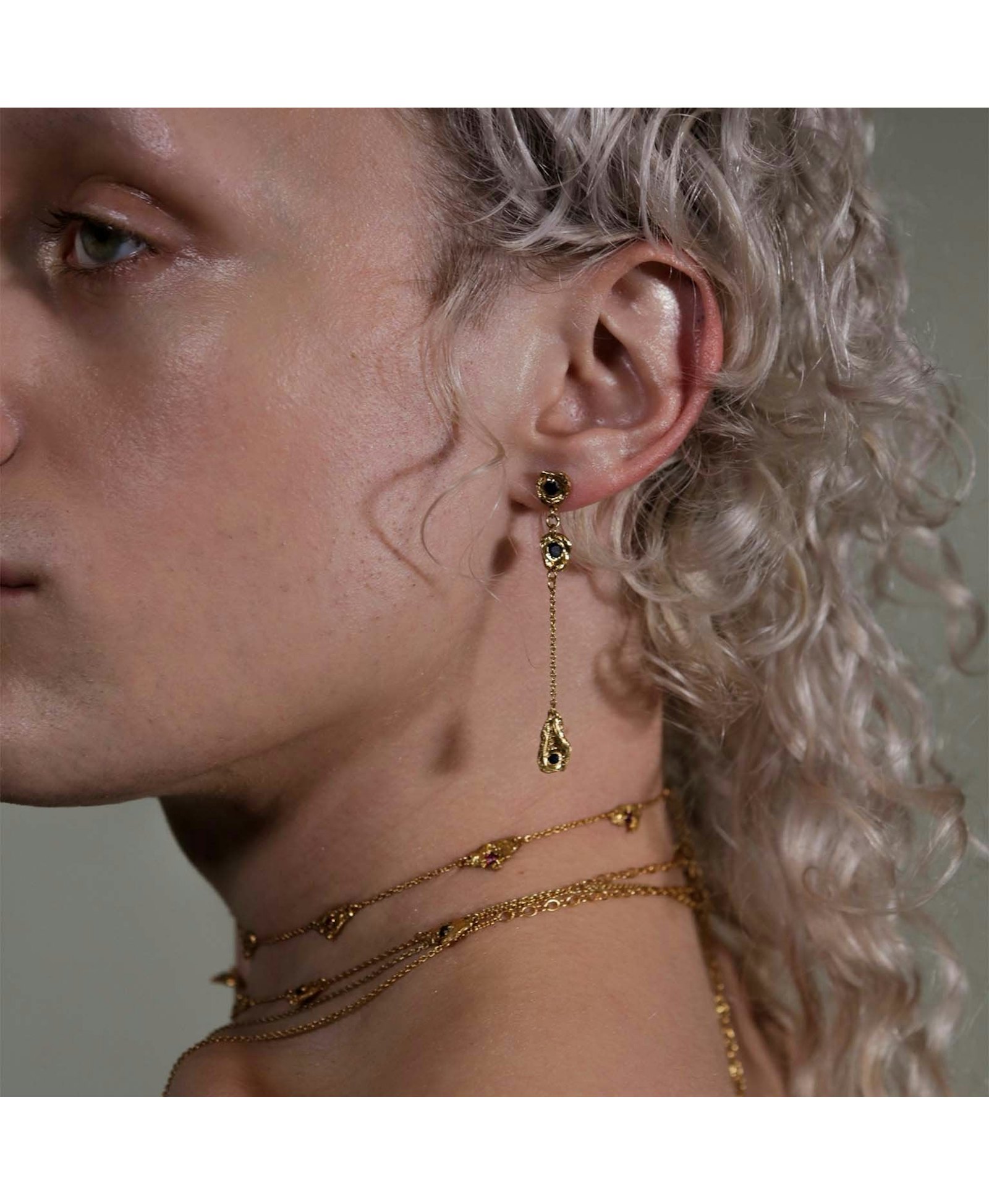 Naha Sapphire Earrings made by Loveness Lee