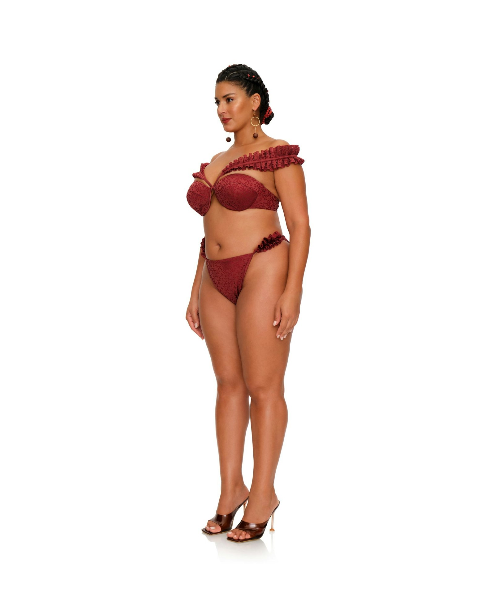 MULAN BIKINI TOP - WINE made by Andrea Iyamah