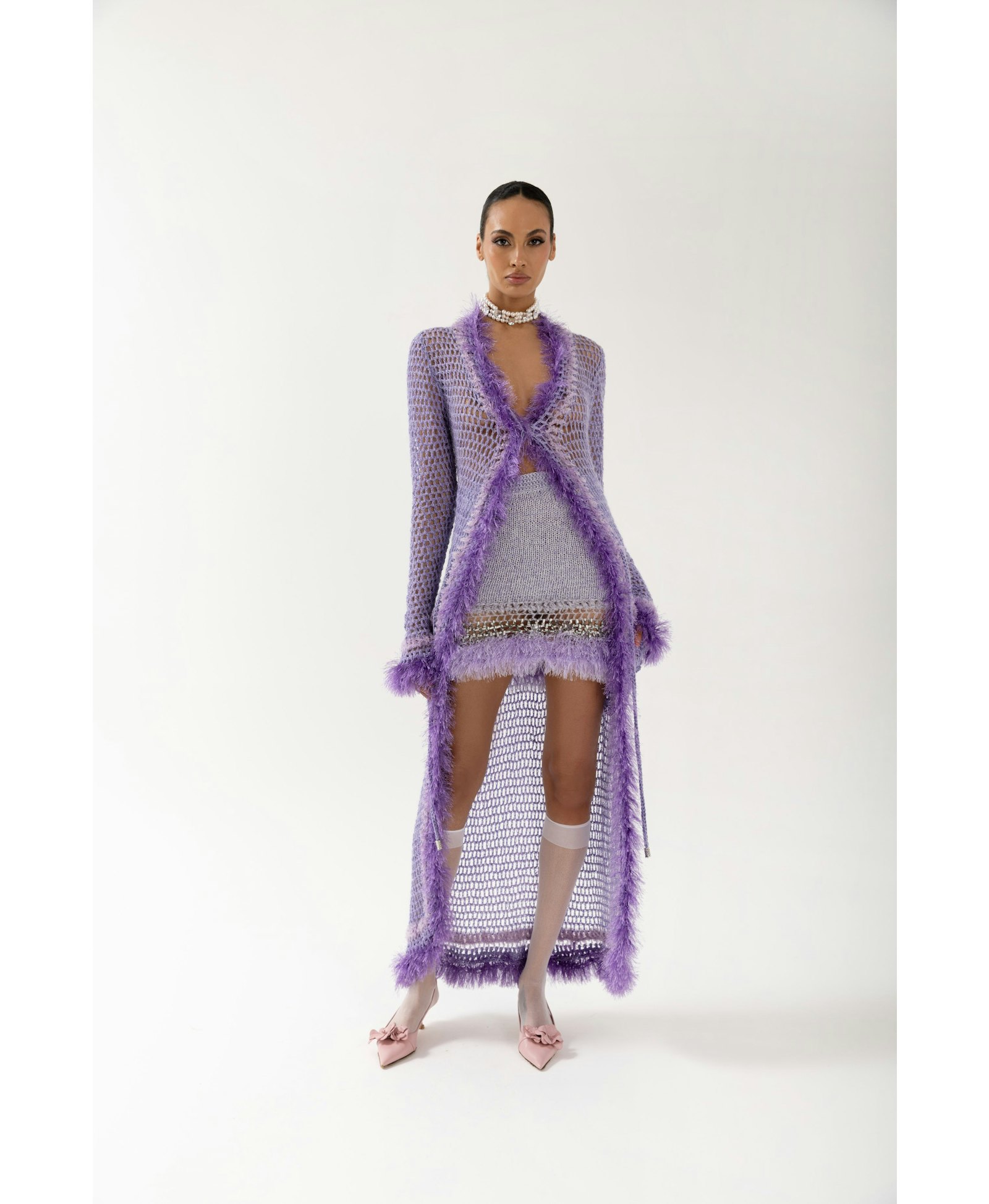 Camila Handmade Knit Cardigan-Dress made by ANDREEVA