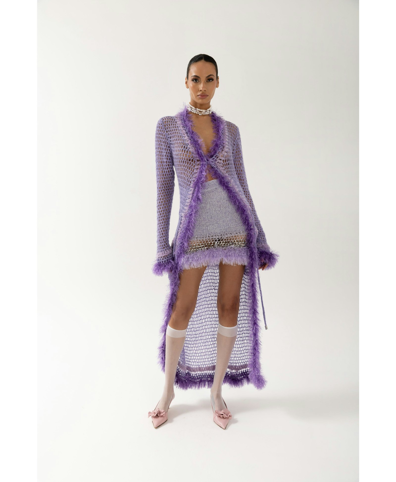 Camila Handmade Knit Cardigan-Dress made by ANDREEVA