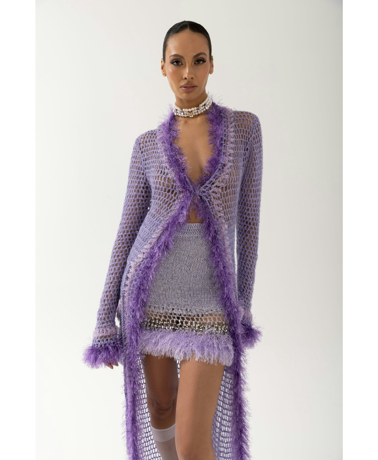 Camila Handmade Knit Cardigan-Dress made by ANDREEVA