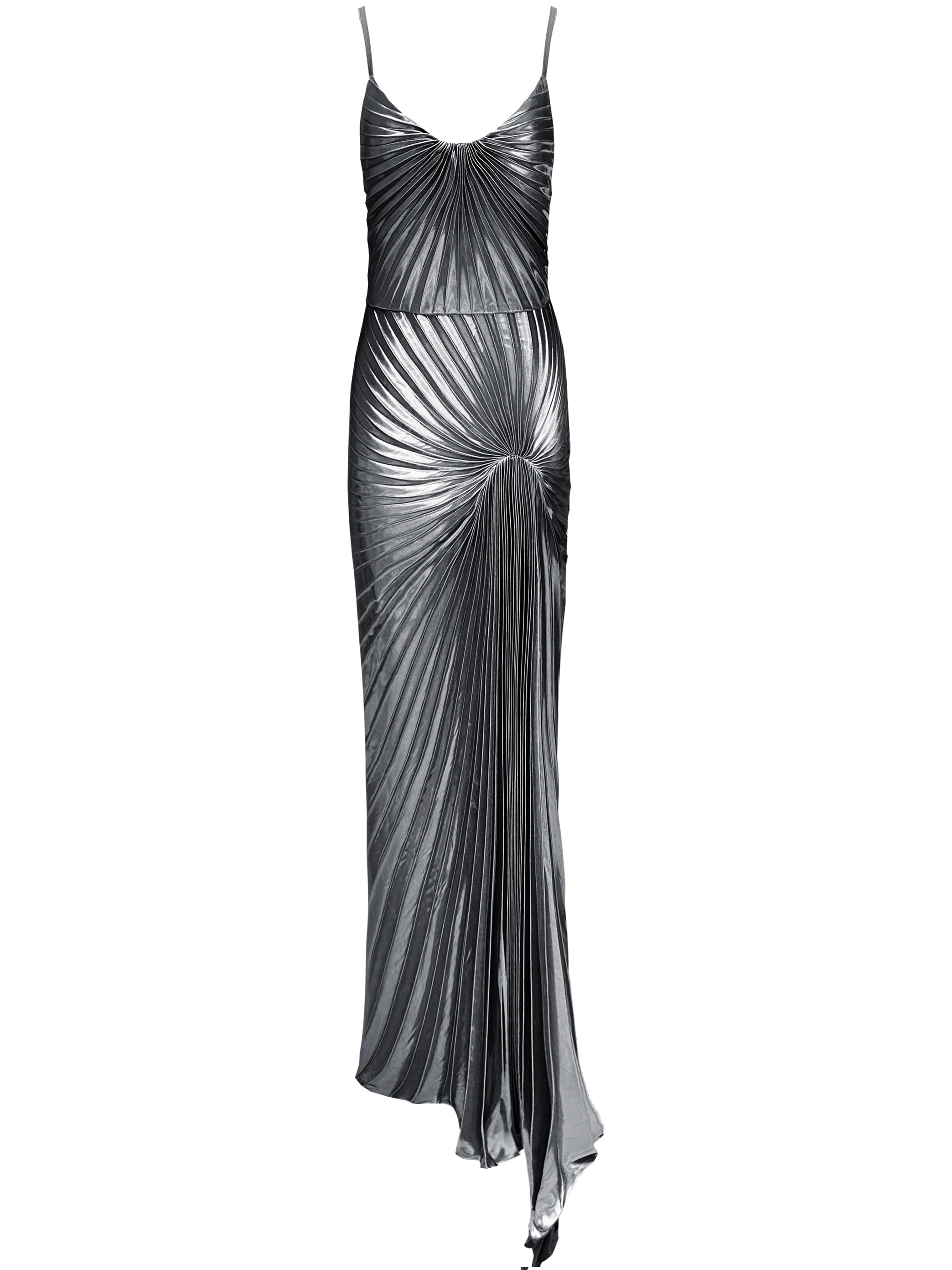 Georgia Hardinge Dazed Dress Floor Length Metallic In Silver