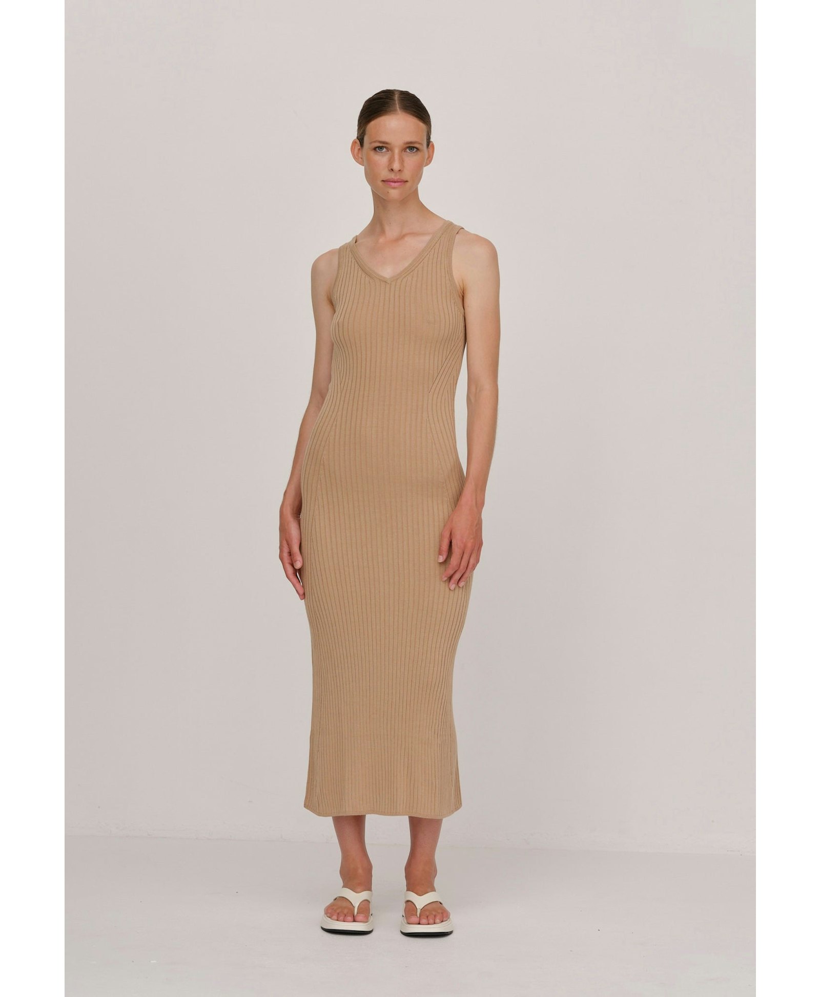 Sugar Knit dress - Croissant made by HERSKIND