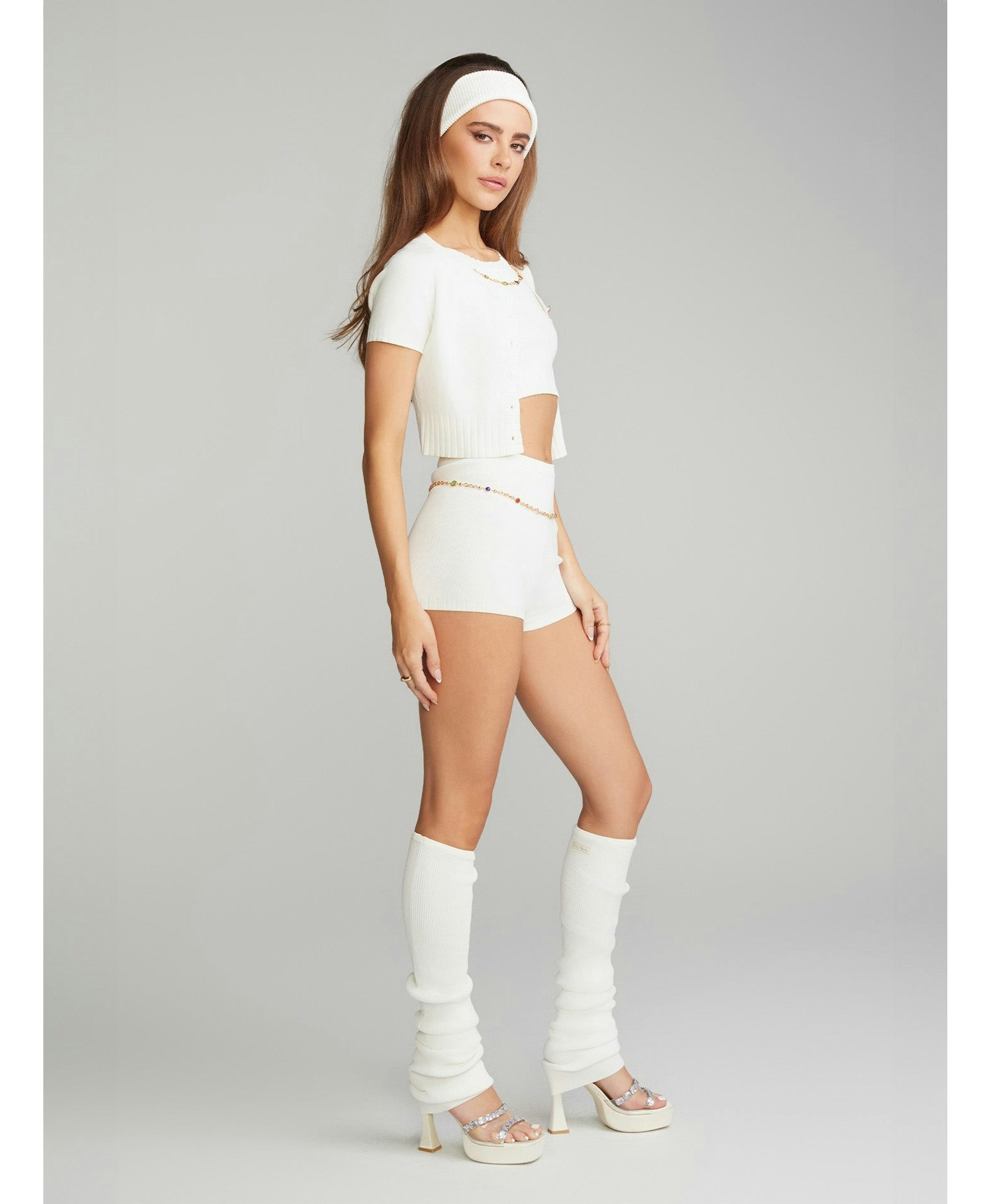 Kennedy Knit Shorts (White) made by Nana Jacqueline