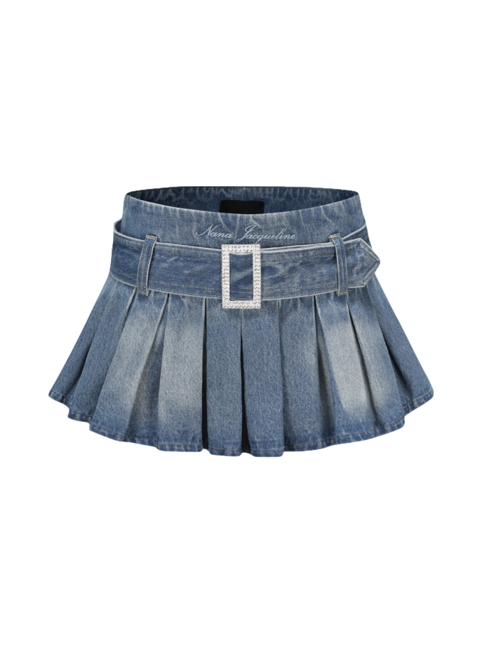Shop Nana Jacqueline Teresa Mini Skirt (denim) (final Sale)