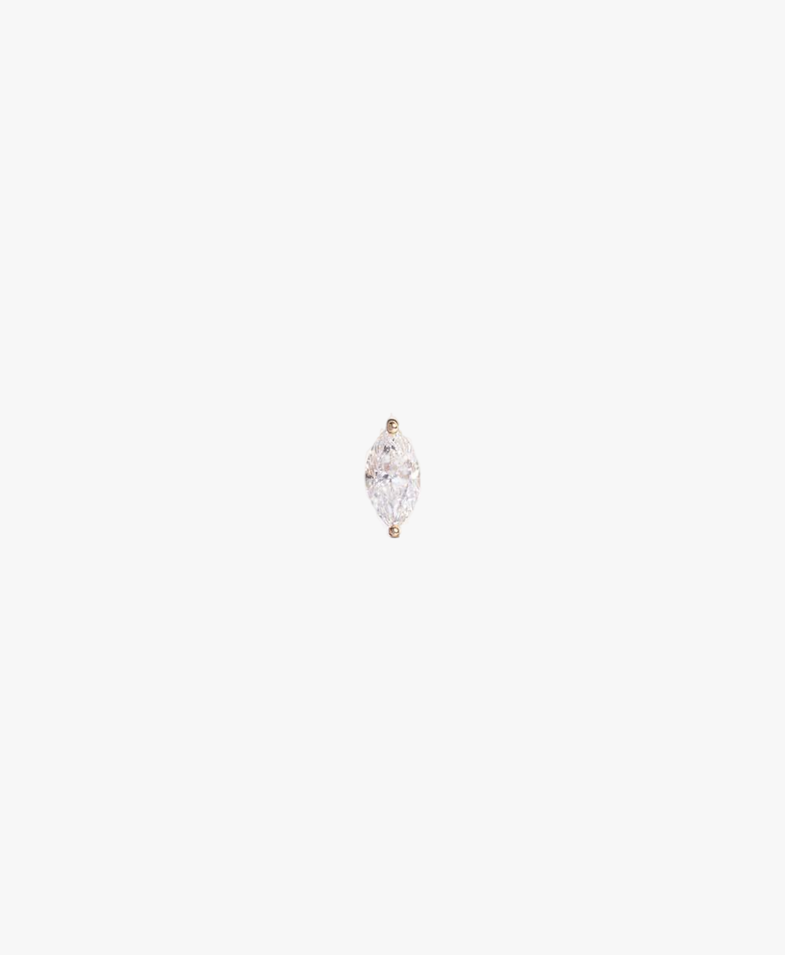 INNER STRENGTH LABRET - MARQUISE CUT DIAMOND - YELLOW GOLD made by ENNUI