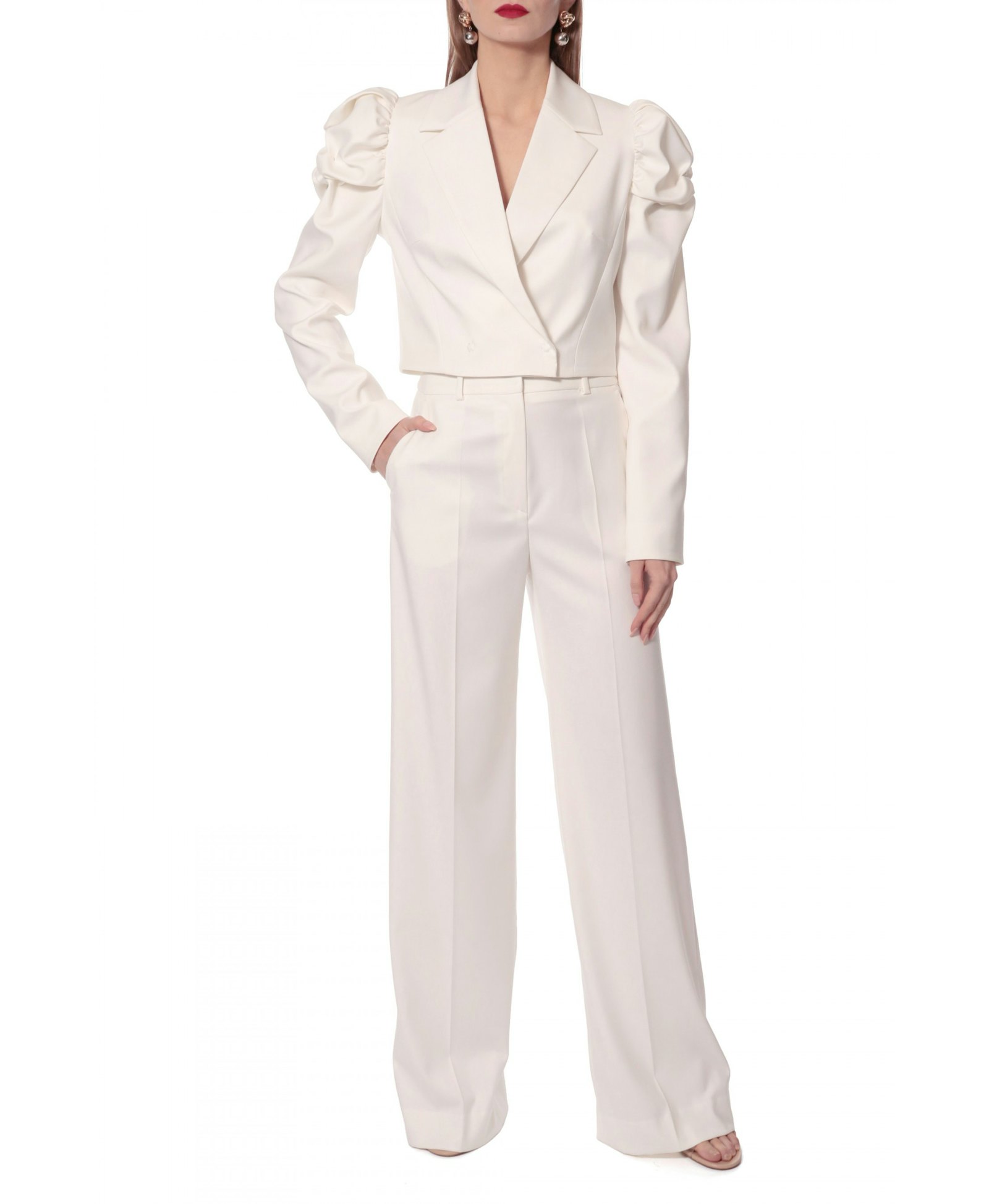 Pants Suzie Aesthetic White made by HALEWSKI