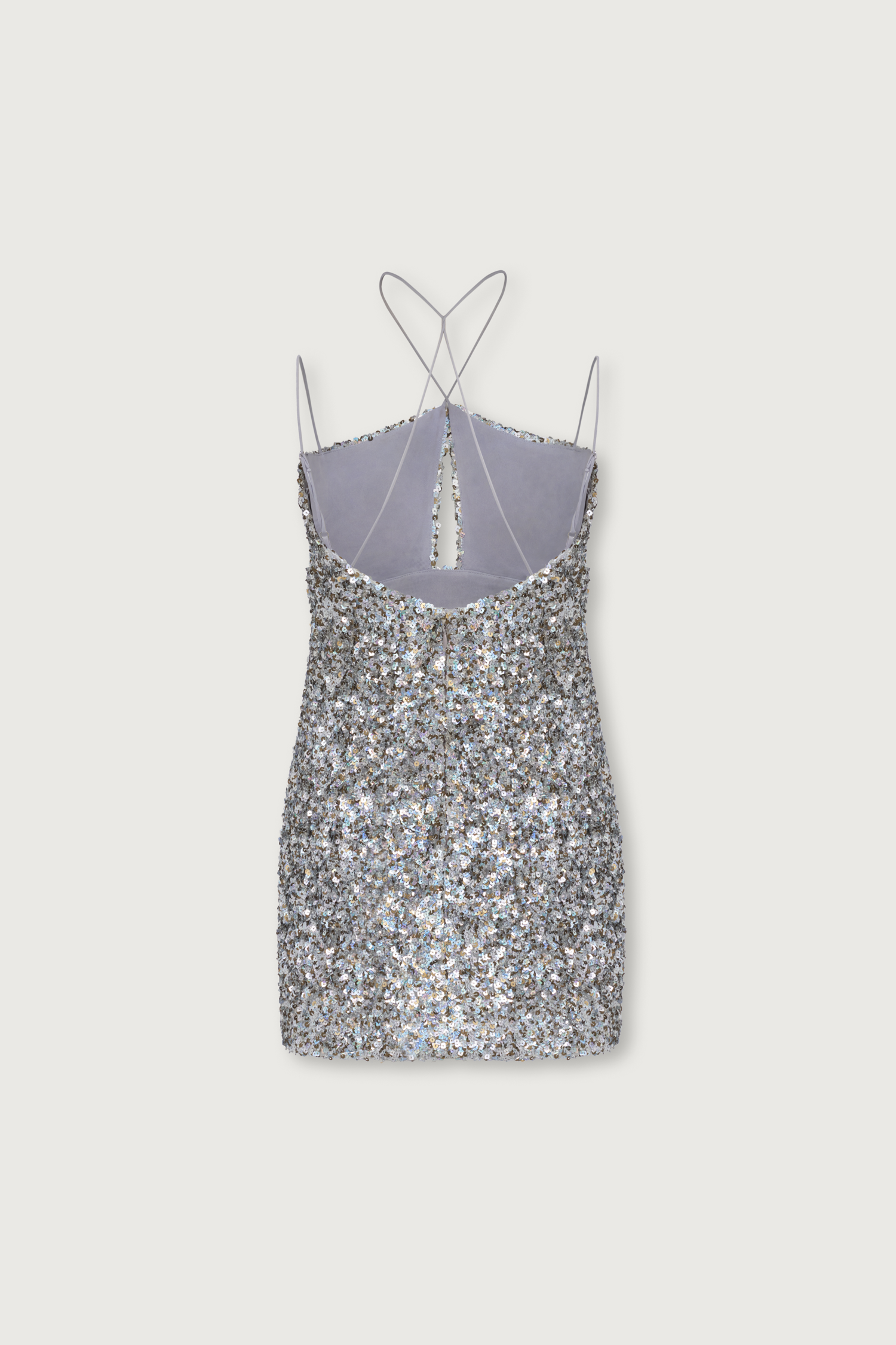 Shop Occleus Amanda Dress In Silver